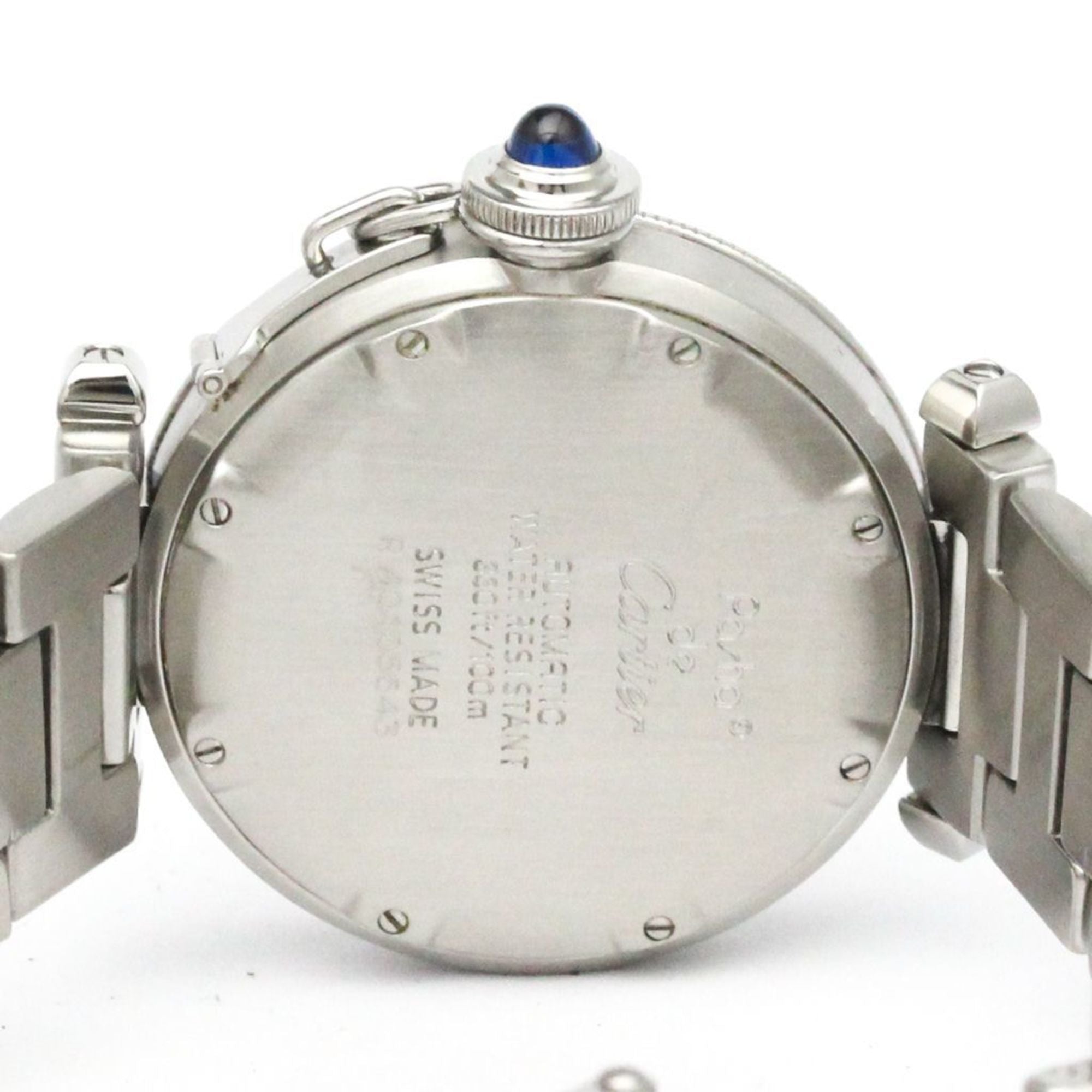 CARTIER Pasha Original Steel Automatic Unisex Watch W31007H2 Polished
