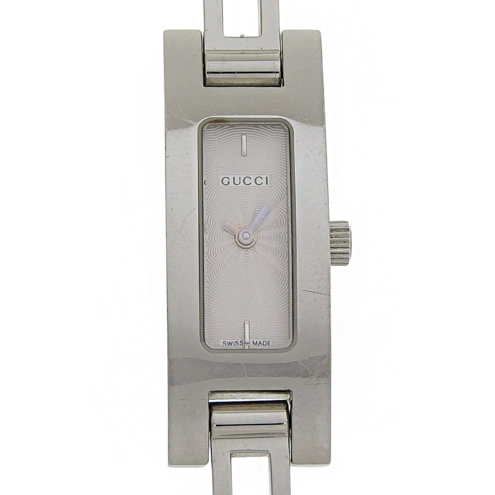 Gucci GUCCI watch 3900L stainless steel quartz analog silver dial women's