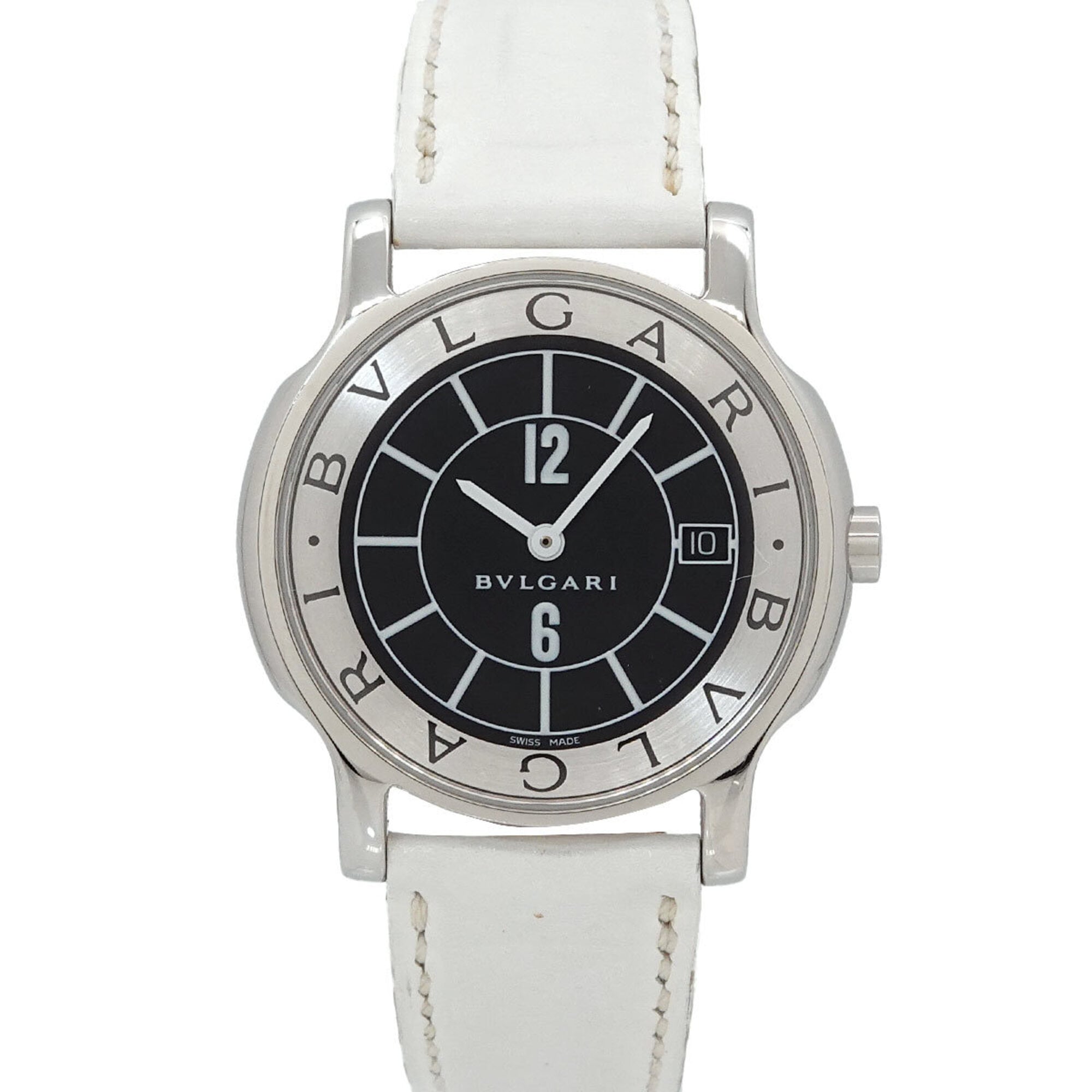 Bulgari BVLGARI Solotempo ST35S Men's Watch Date Black Quartz