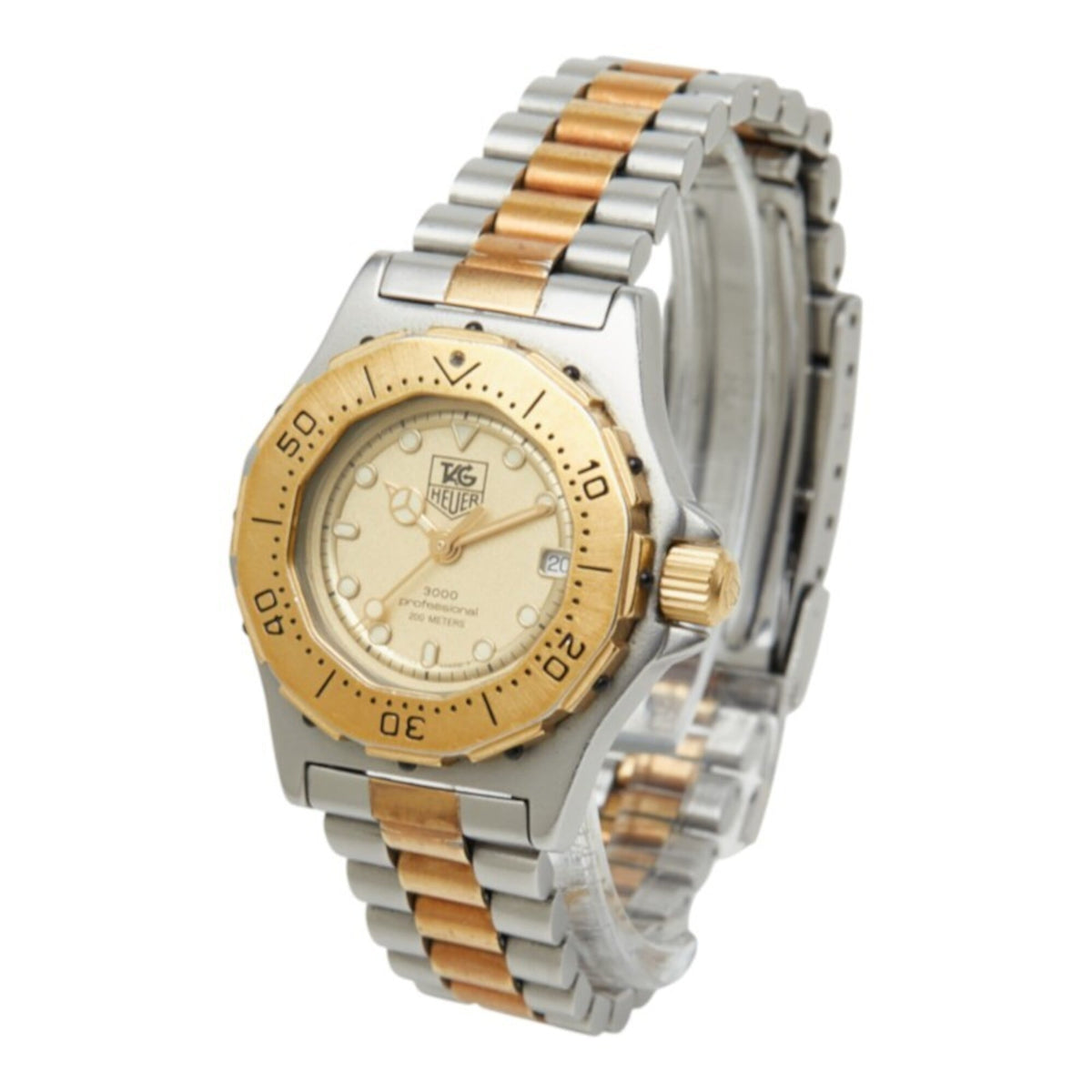 TAG Heuer 3000 Professional 935408, goldenes Zifferblatt, 27 mm Uhr