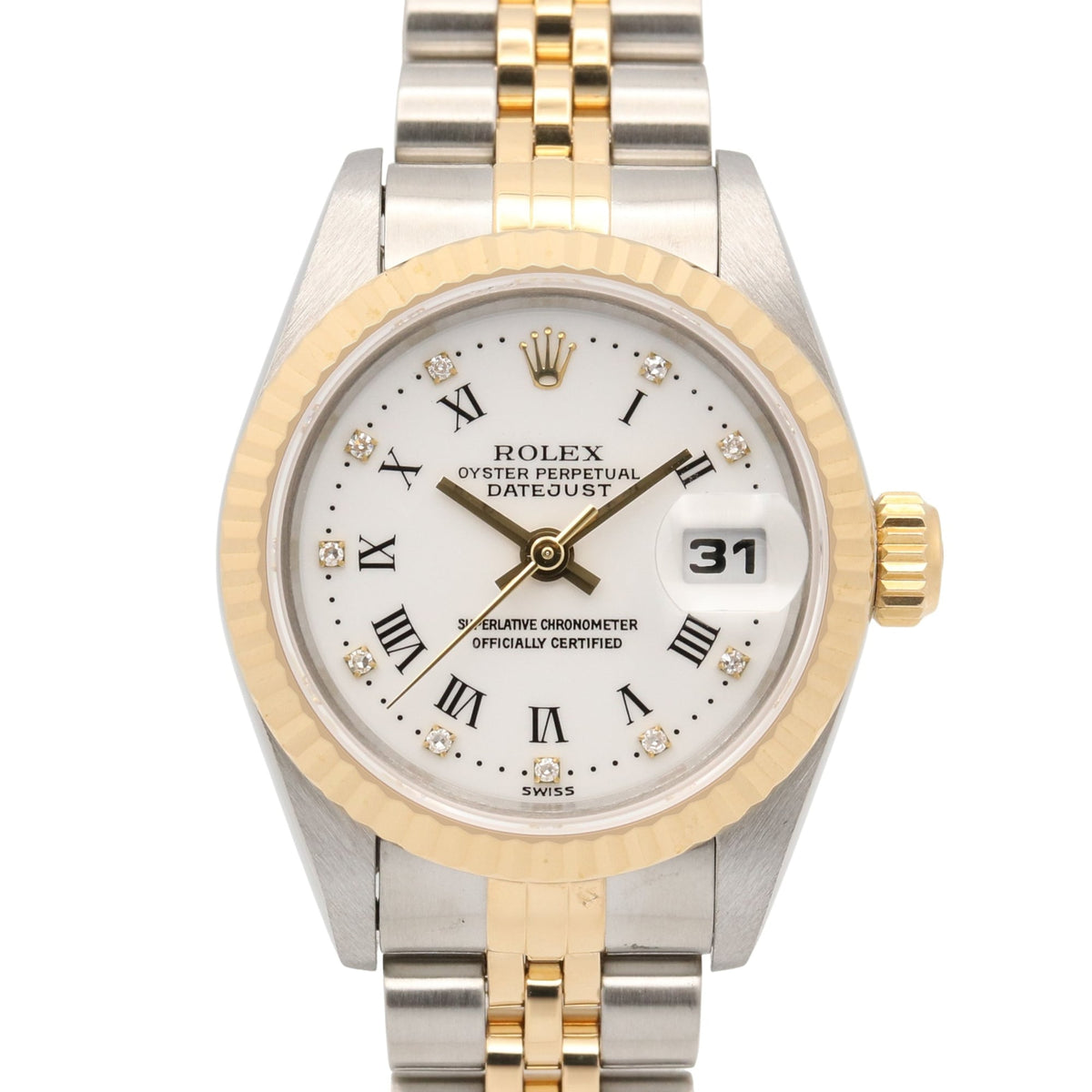 Rolex Datejust W-series 18K ( 69173 White Dial 26mm Watch