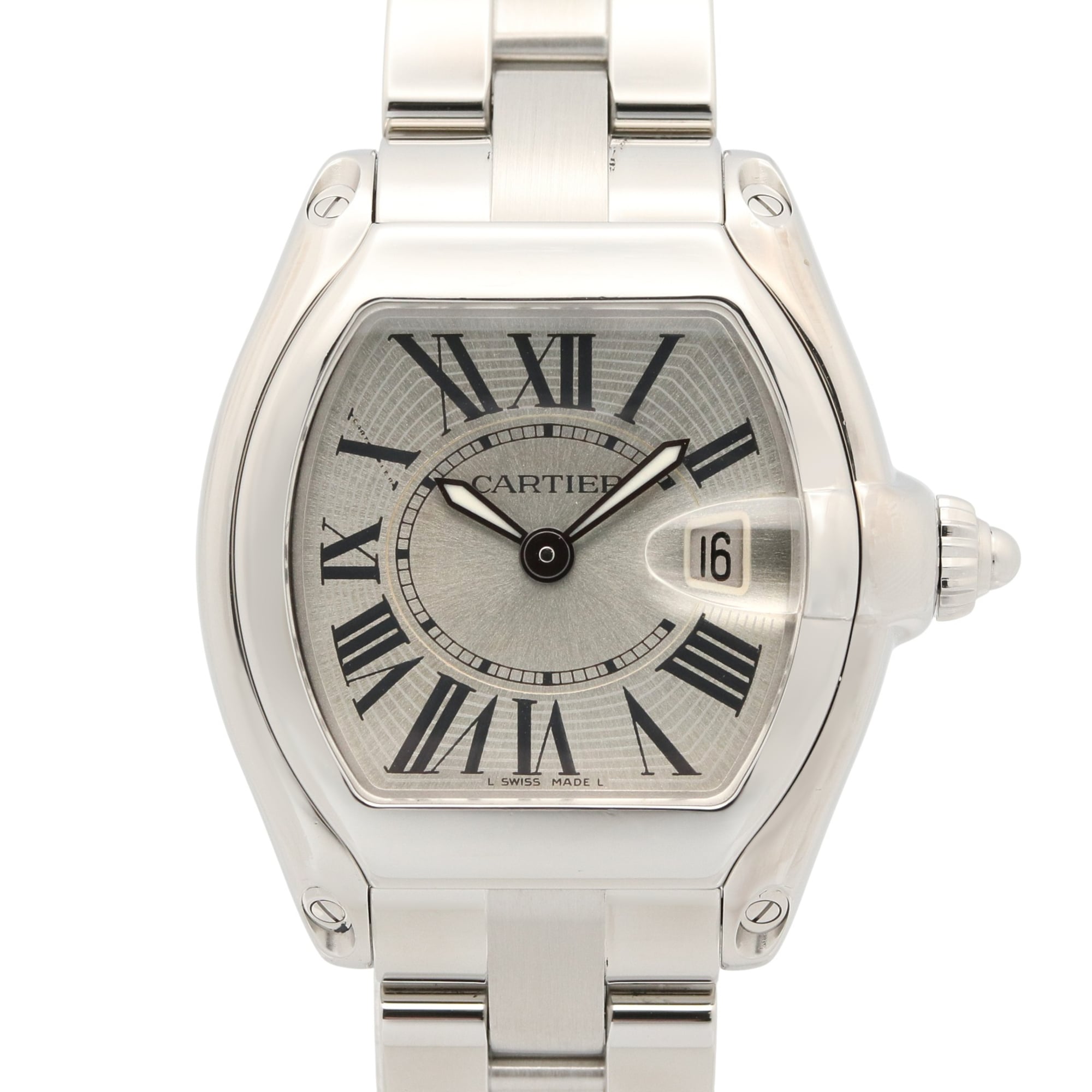 Cartier Roadster SM W62016V3 Silver Dial 31mm Watch