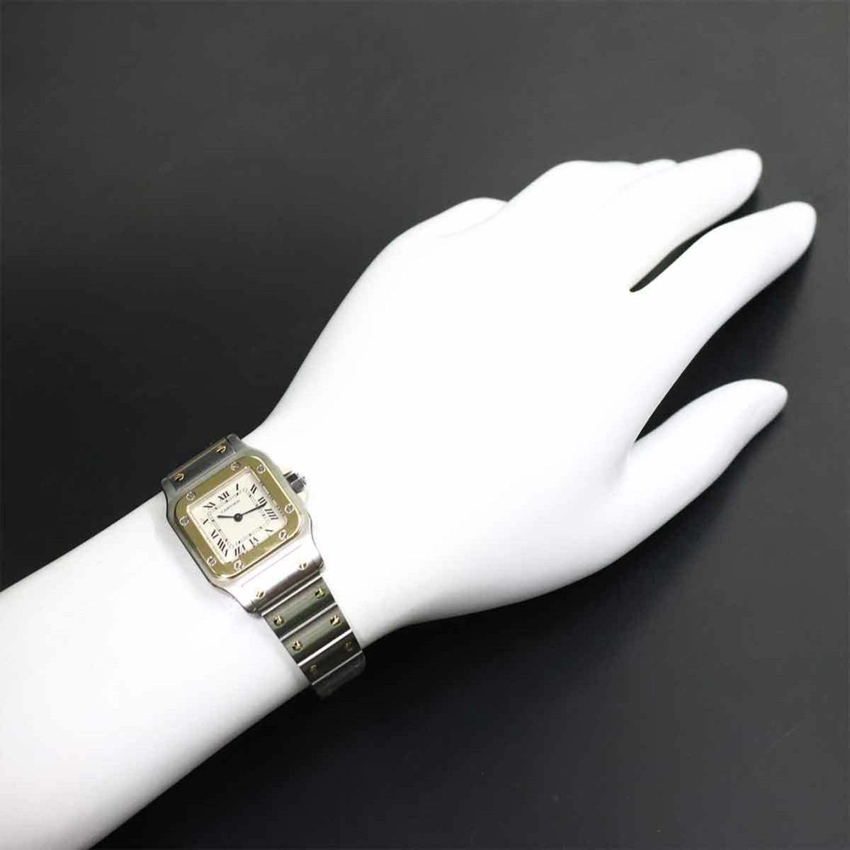 Cartier Santos Galbee SM W20012C4 Ivory Dial 23mm Watch