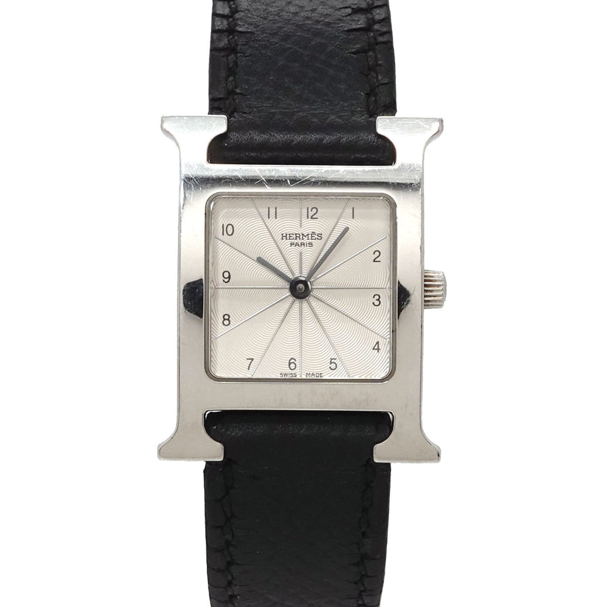 Hermes H- HH1 210 Wo Silver Black Quartz H