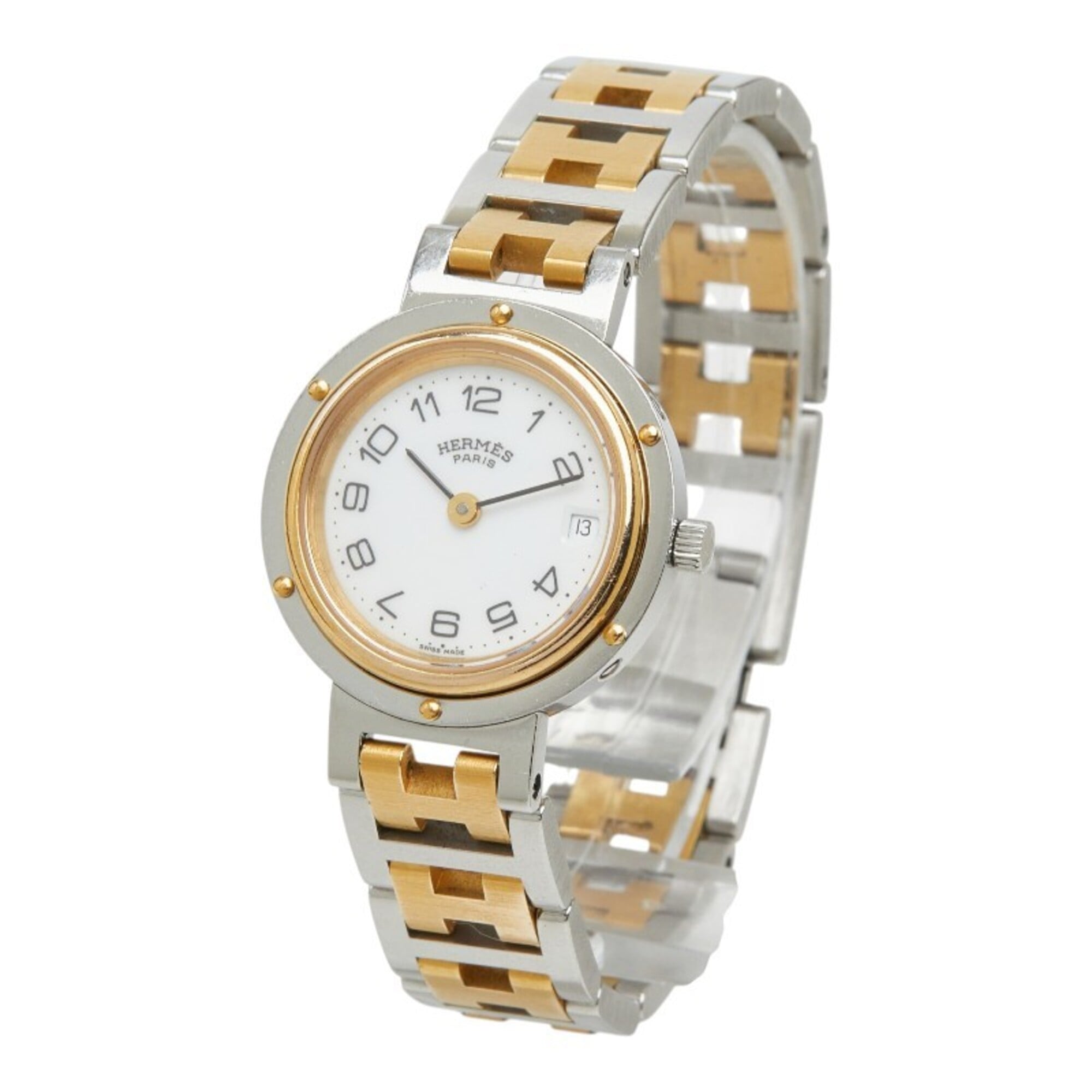 Hermes Clipper CL3.240 White Dial 24mm Watch