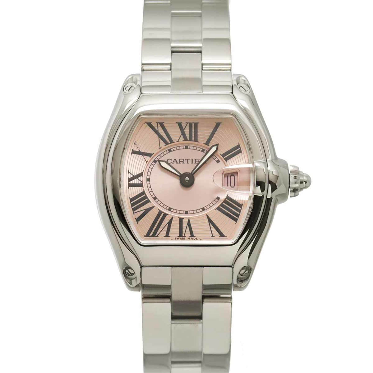 Cartier Roadster SM W62017V3 Pink Dial 33mm Watch