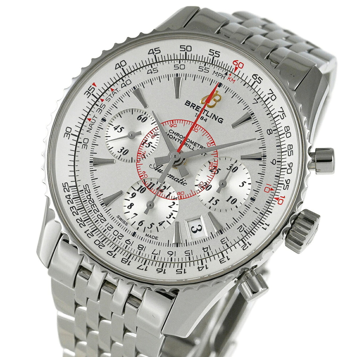 Breitling Montbrillant AB013012/G709 (AB0130) Silver Dial 40mm Watch