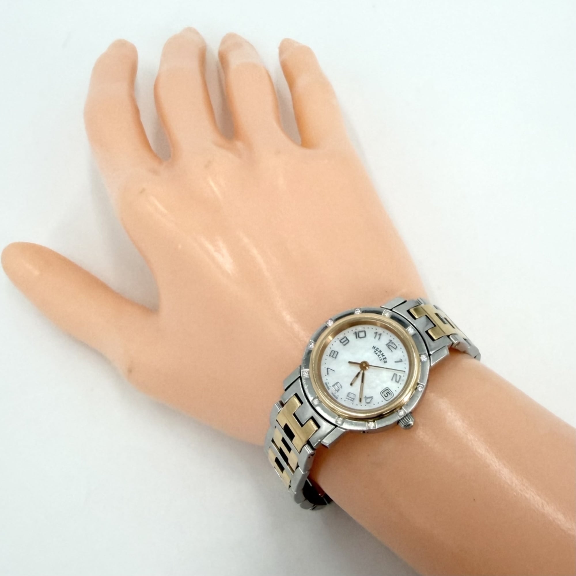 Montre Hermes Clipper CL4.222 Blanc avec boîtier et cadran de 24 mm