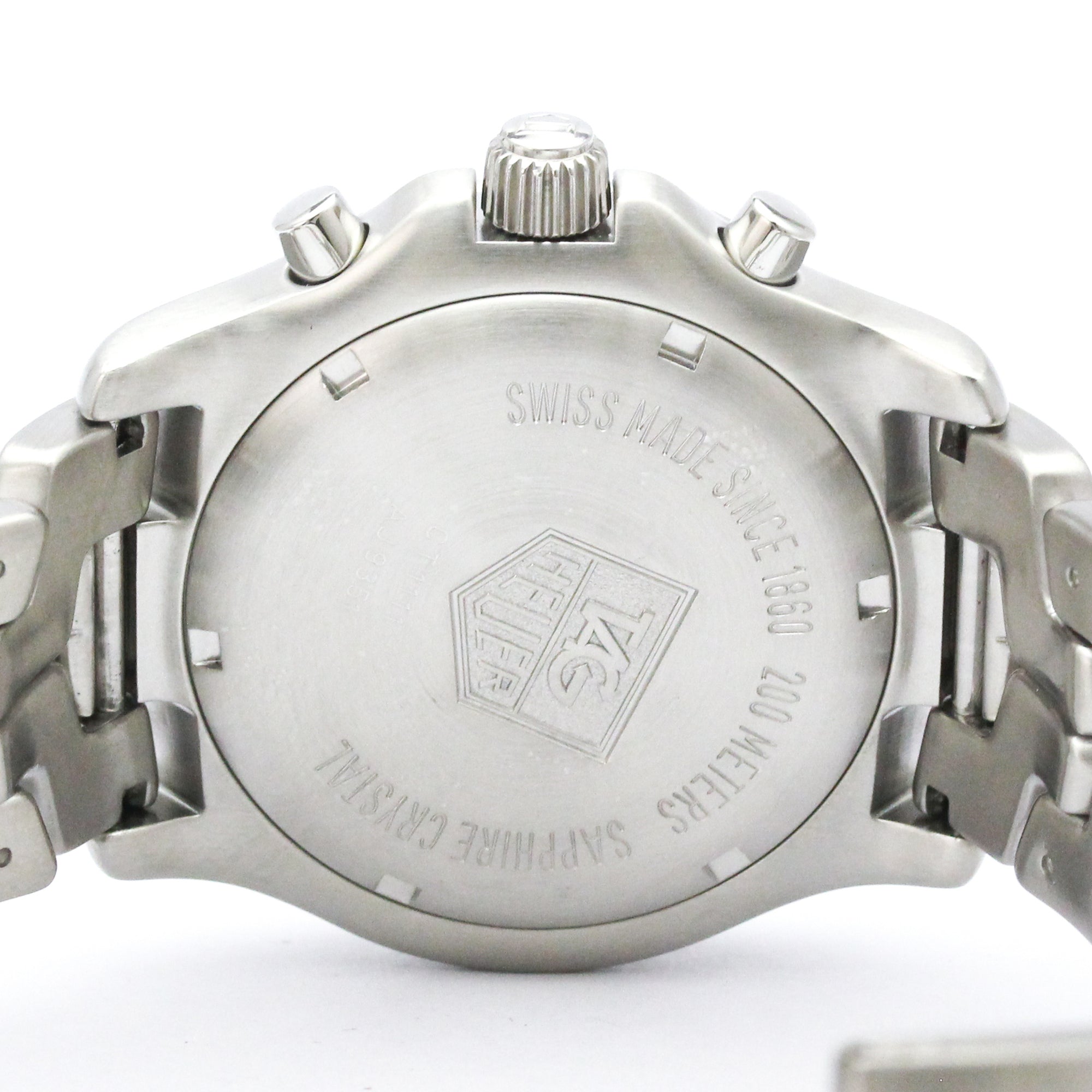 TAG HEUER Link Chronograph Jason Bourne Steel Watch CT1111 Polished