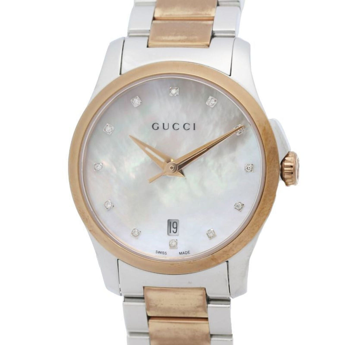 Gucci G-Timeless YA126544 126,5 Weiß Zifferblatt aus Muschel 27 mm Uhr