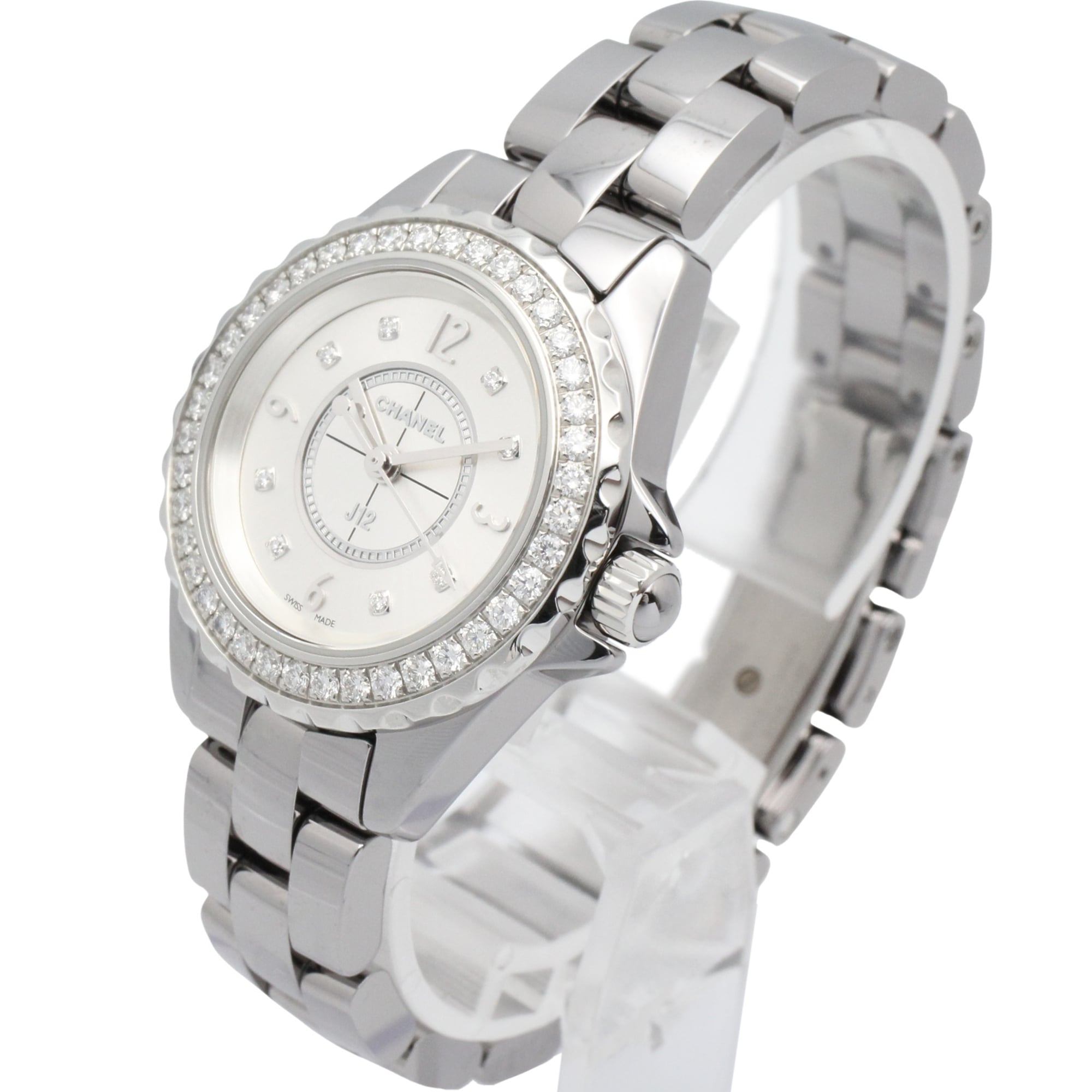 Chanel J12 H3402 Silver Dial Ceramic, titanium 28mm Watch