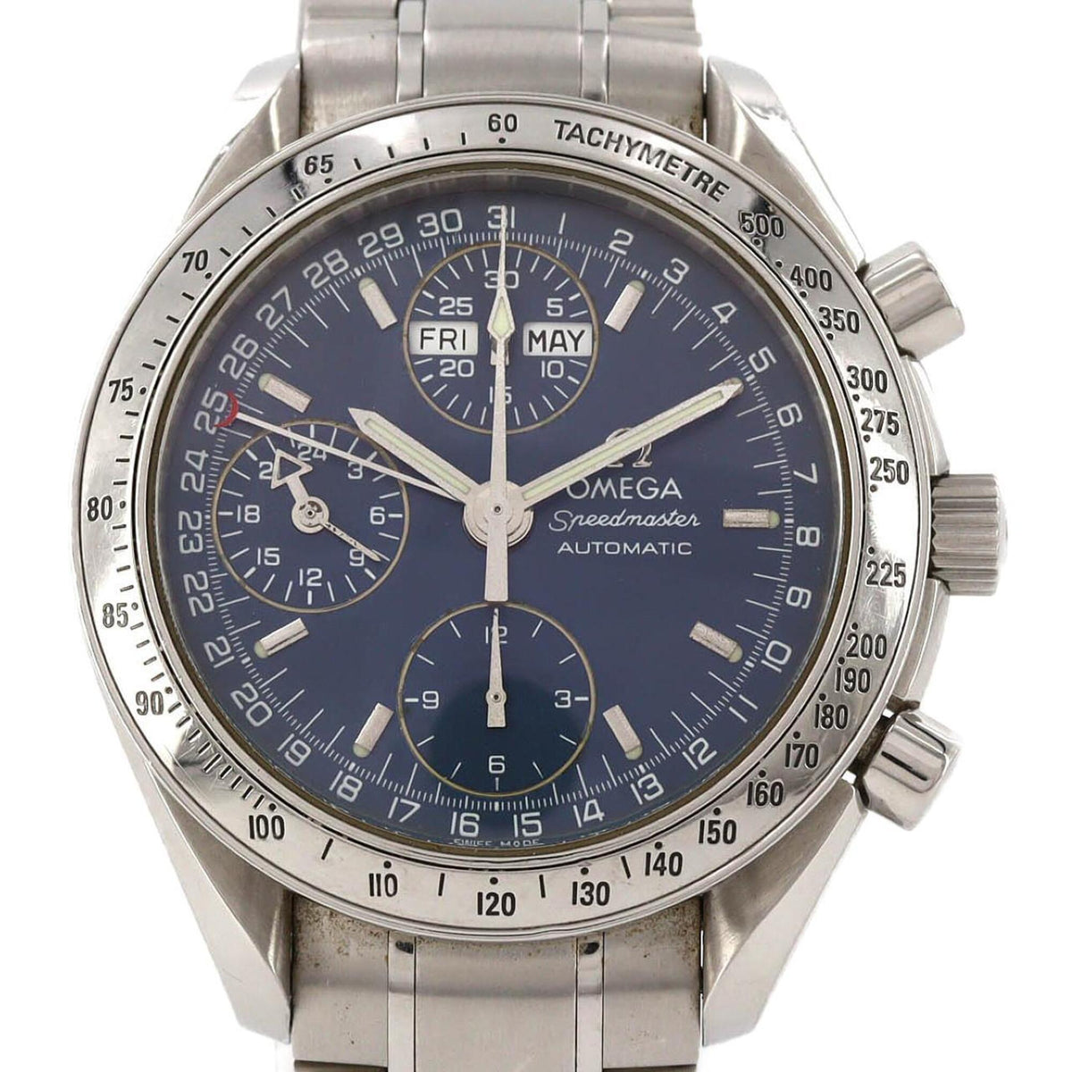 Omega Speedmaster Day-Date 3523.8 met blauwe wijzerplaat 39mm Horloge
