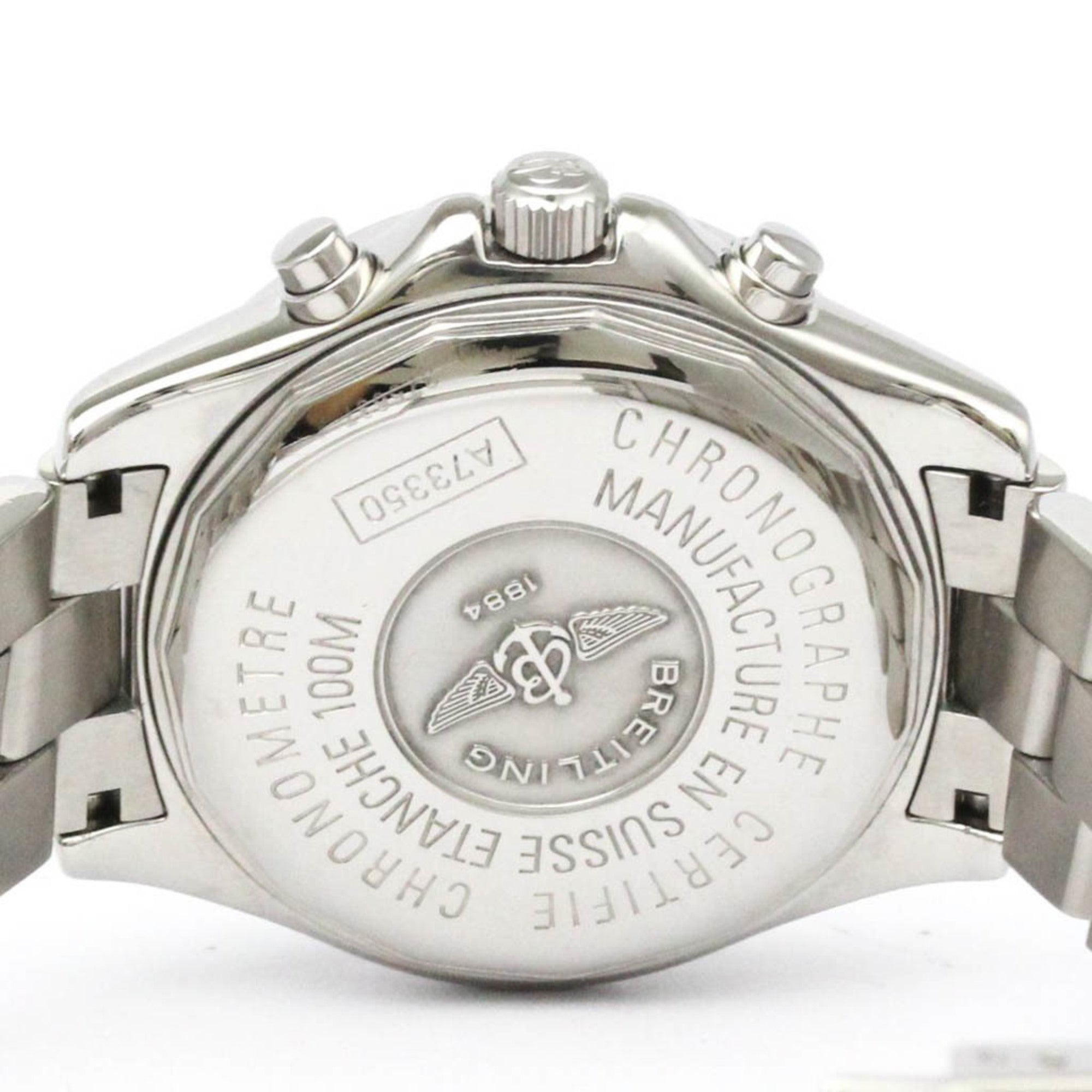 BREITLING Chrono Colt Steel Quartz Mens Watch A73350 Polished
