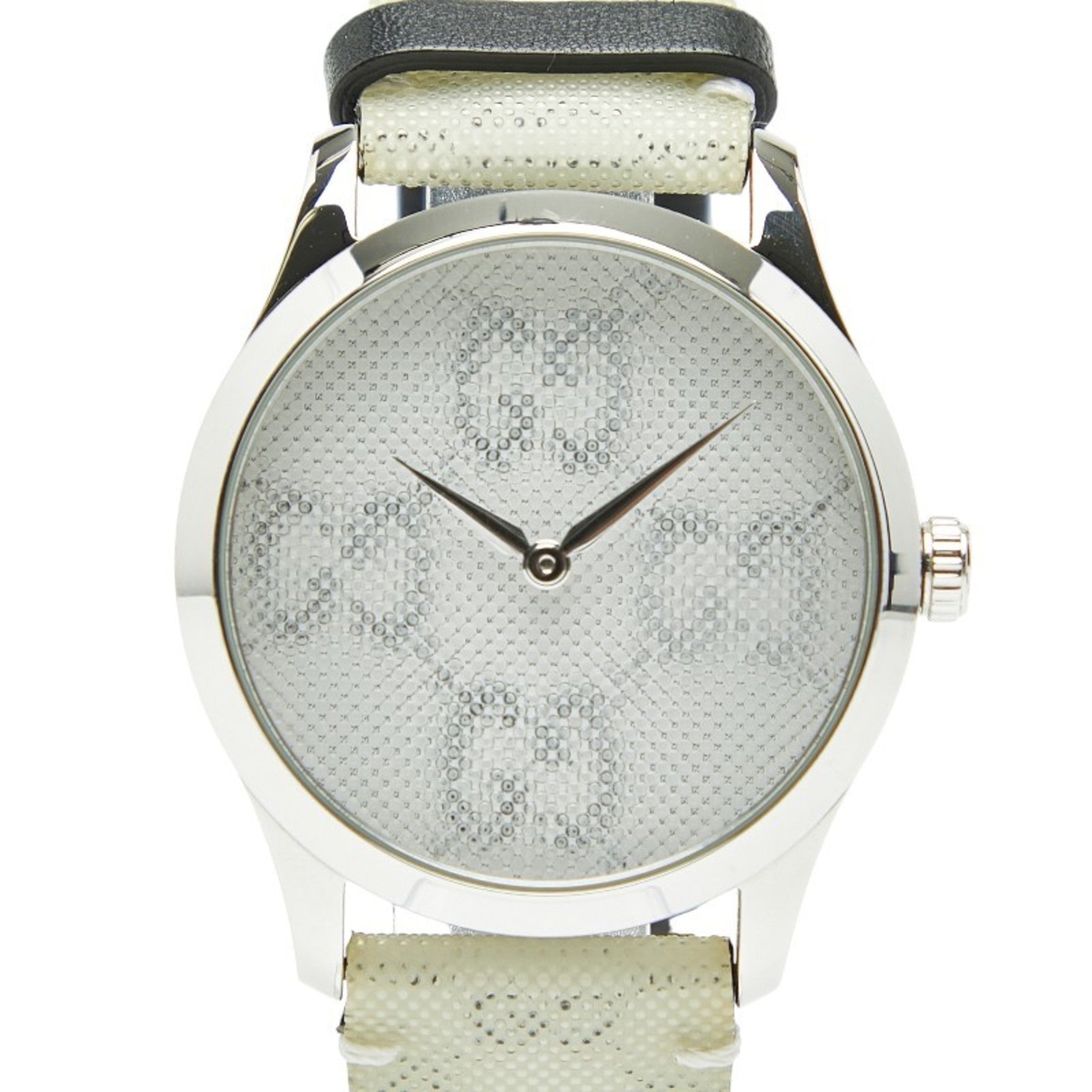 Gucci Hologram GG G Timeless Watch YA1264058 Quartz White Dial Stainless Steel Men's GUCCI
