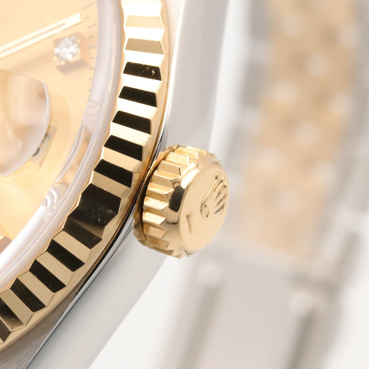 Rolex Datejust 10P Diamond 16233G Champagne, Gold Dial 36mm Watch