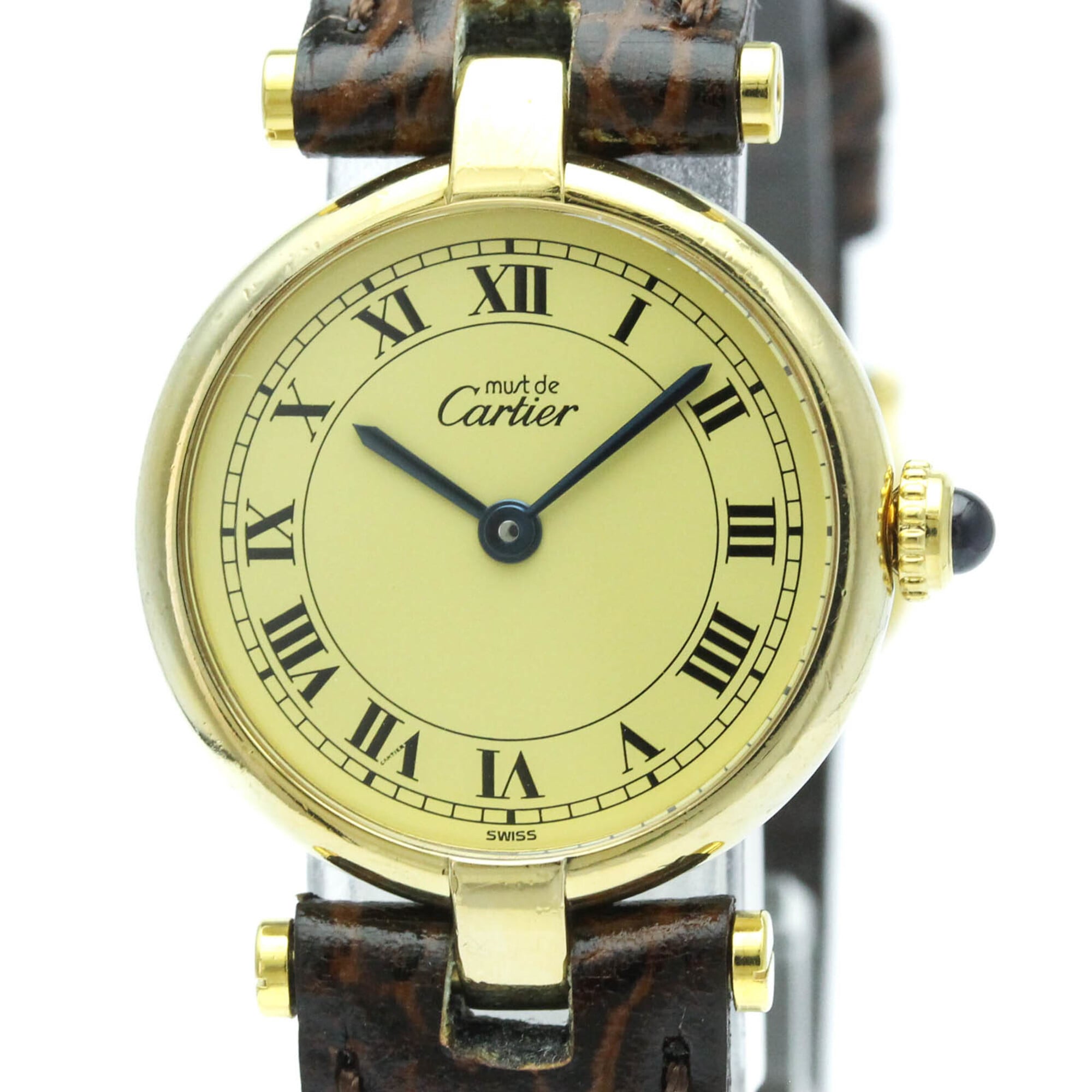 CARTIER Must Vendome Vermeil Gold Plated Quartz Ladies Watch