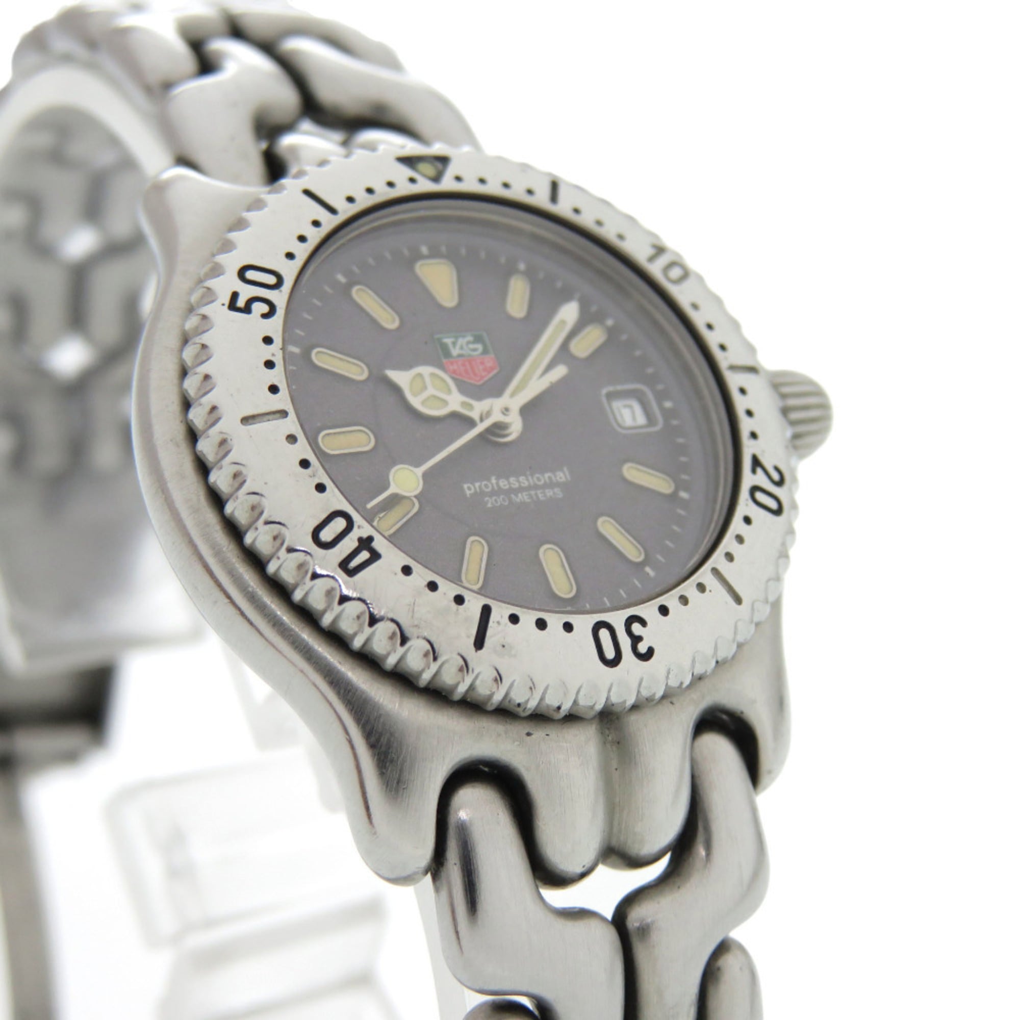 TAG Heuer Cell Date WG1313-2 Stainless Steel Gray Quartz Watch 0667TAG