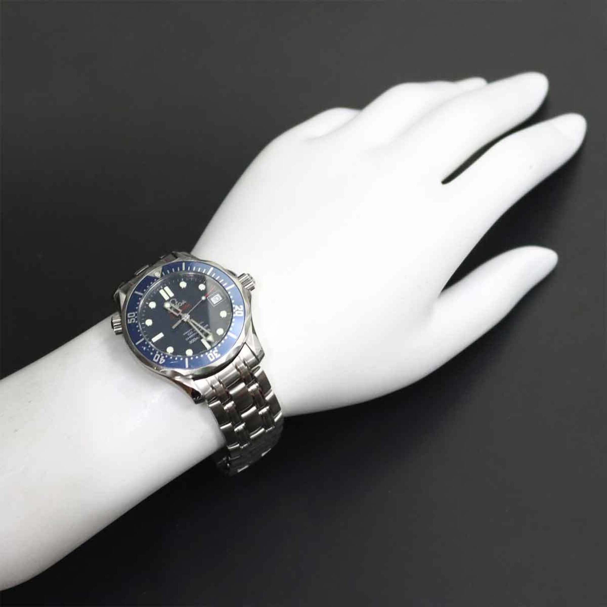 Omega Seamaster 300 Professional Co-Axial 2222 80 Boys' Watch, Date, Blue, Automatic Winding