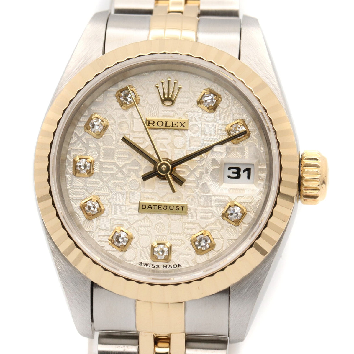 Rolex Datejust 10P Diamond 69173G Silber Zifferblatt 26 mm Uhr