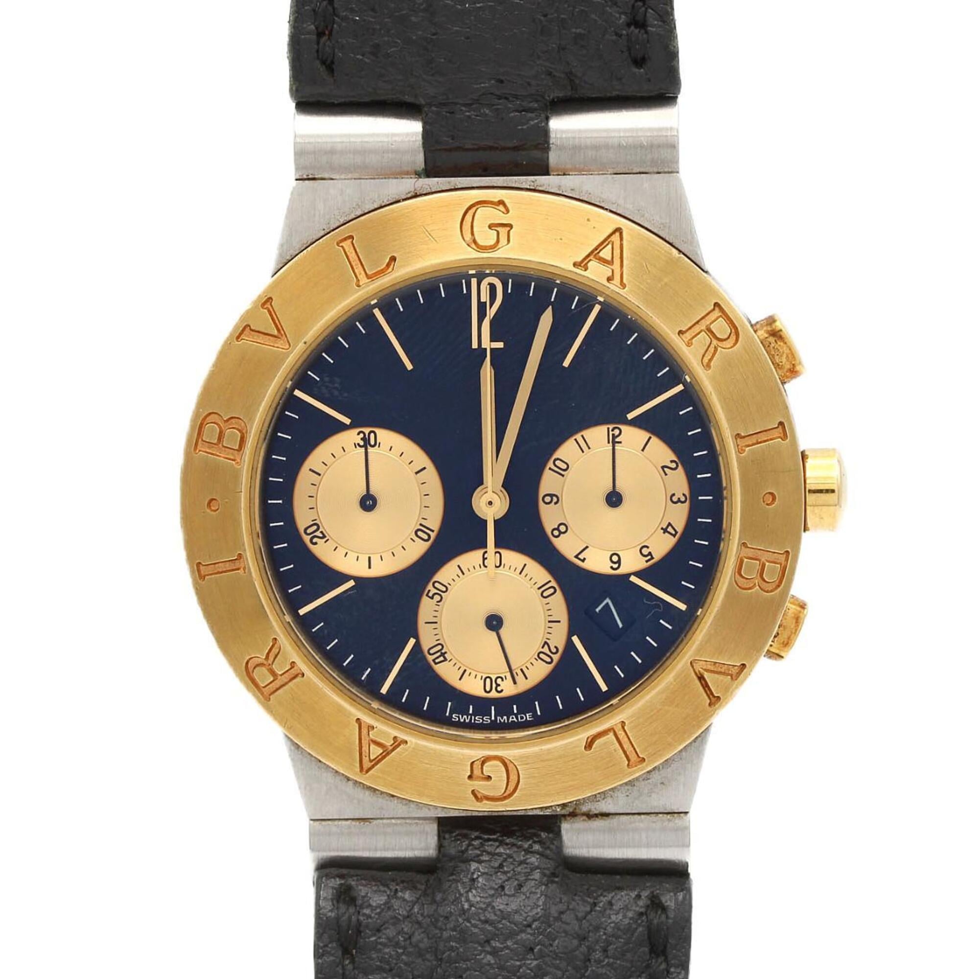 Bulgari Diagono CH35SG Black Dial 35mm Watch