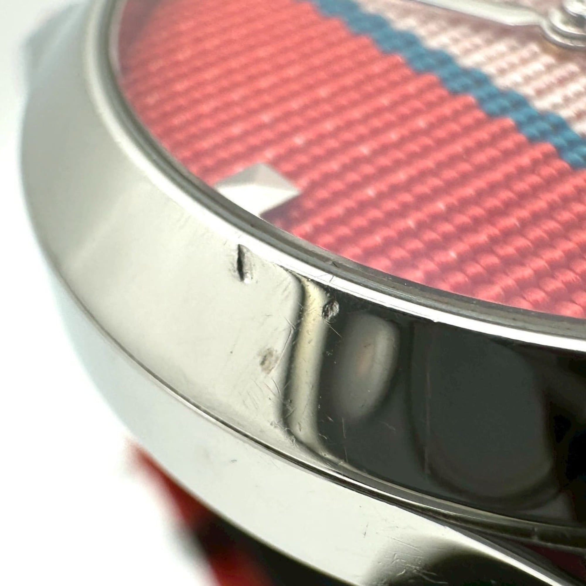 GUCCI G-Timeless YA1264070/126.4 roestvrij staal, nylon, kwarts, multi-rood herenhorloge