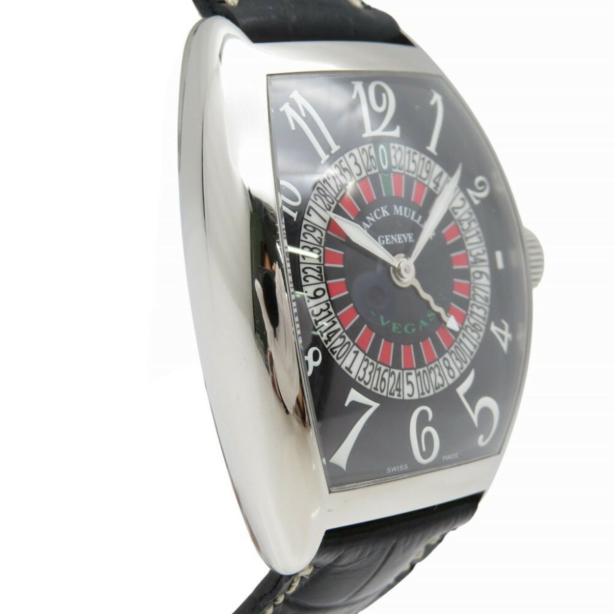 Franck Muller Vegas Roulette Big Face 8880VEGAS Automatikikuhr Automatik mit geprägtem Lederarmband Schwarz Zifferblatt 0760FRANCK MULLER Herrenuhr