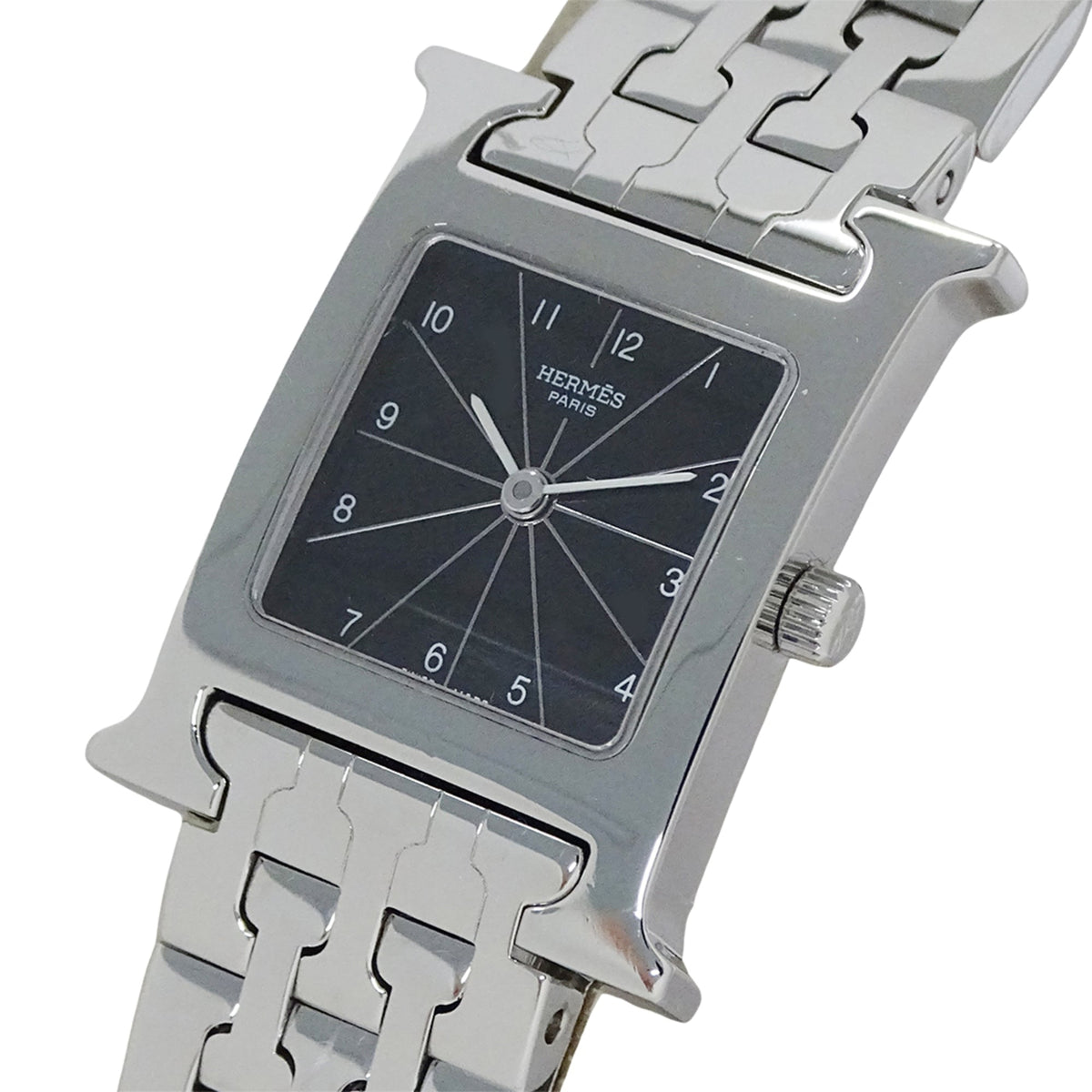Hermes H- HH1.210 Schwarz Zifferblatt 21 mm Uhr