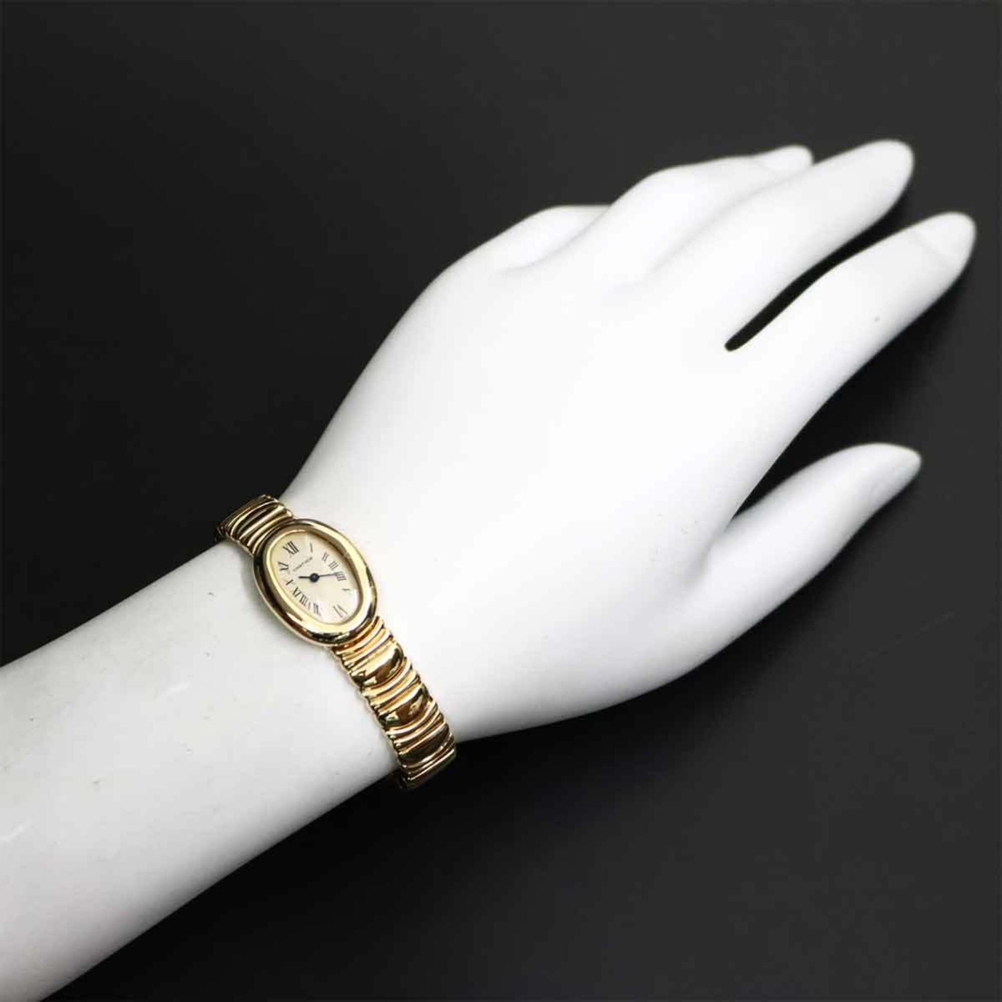 Cartier Mini Baignoire W15109D8 Damenuhr, Elfenbein, 18 Karat Gelbgold, Quarzzuhr