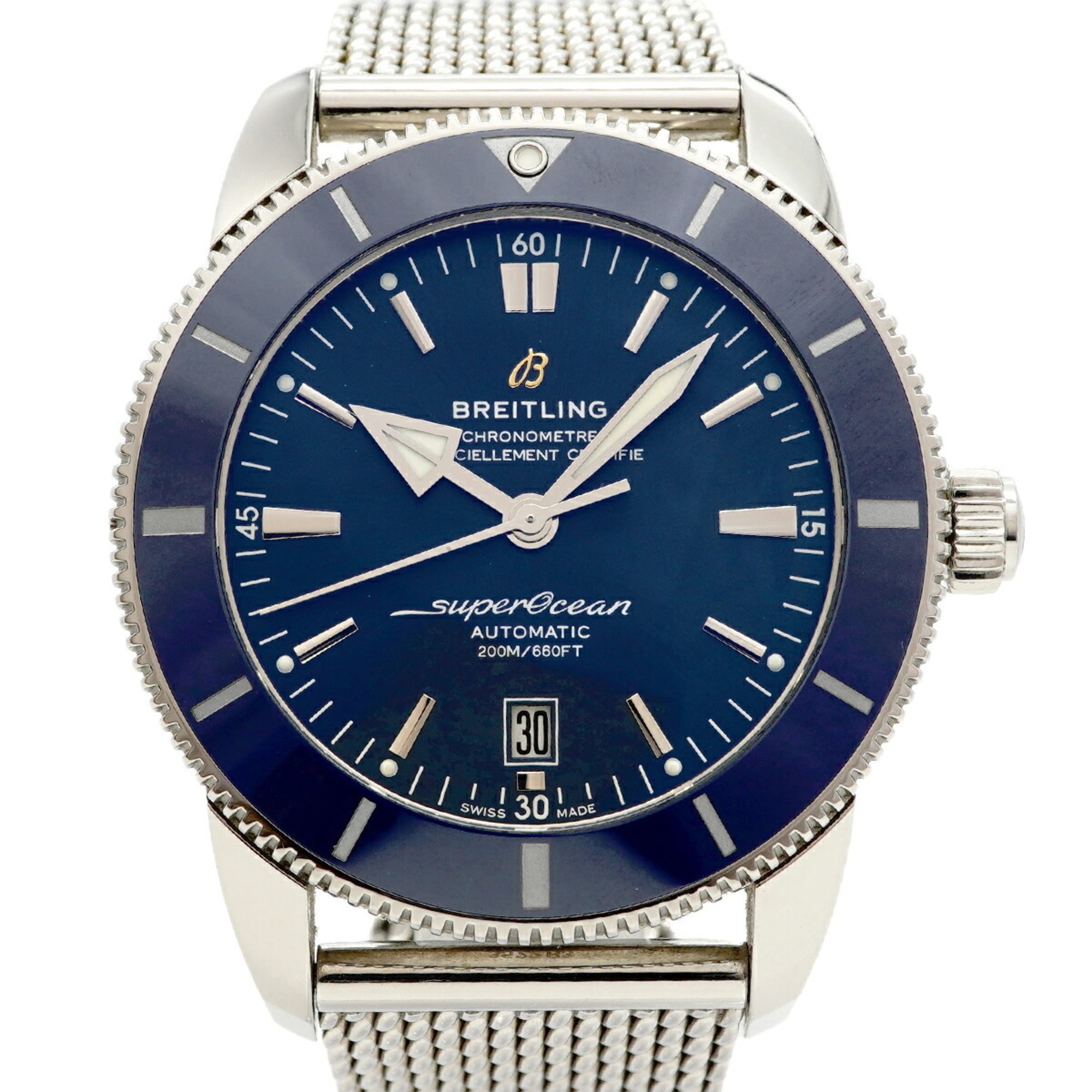 Breitling Superocean AB2020 Blue Dial Men's Watch