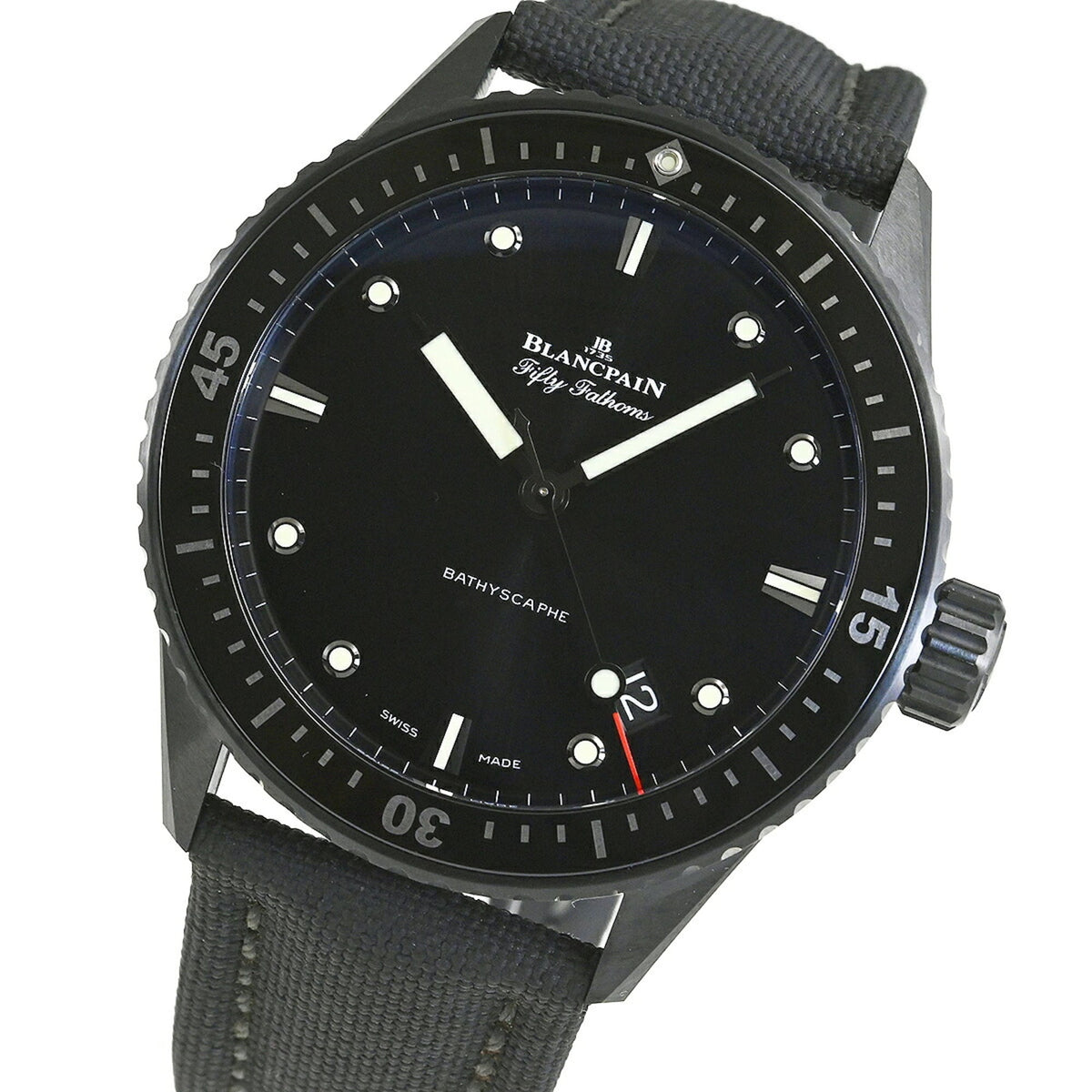 Blancpain Fifty Fathoms Bathyscaphe 5000 0130 B52A Black Dial 43mm Watch