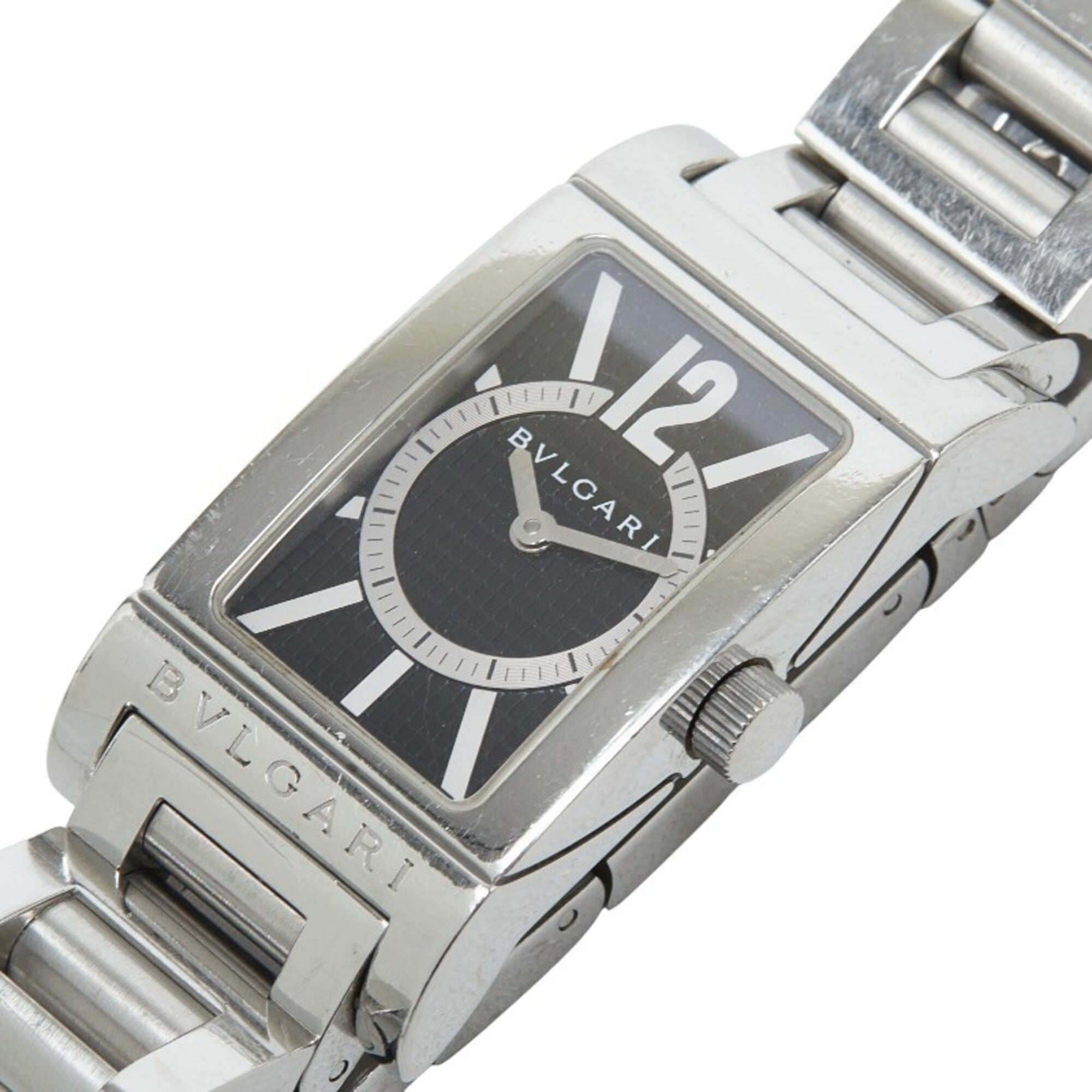 Bulgari Rettangolo RT39S Black Dial 20mm Watch