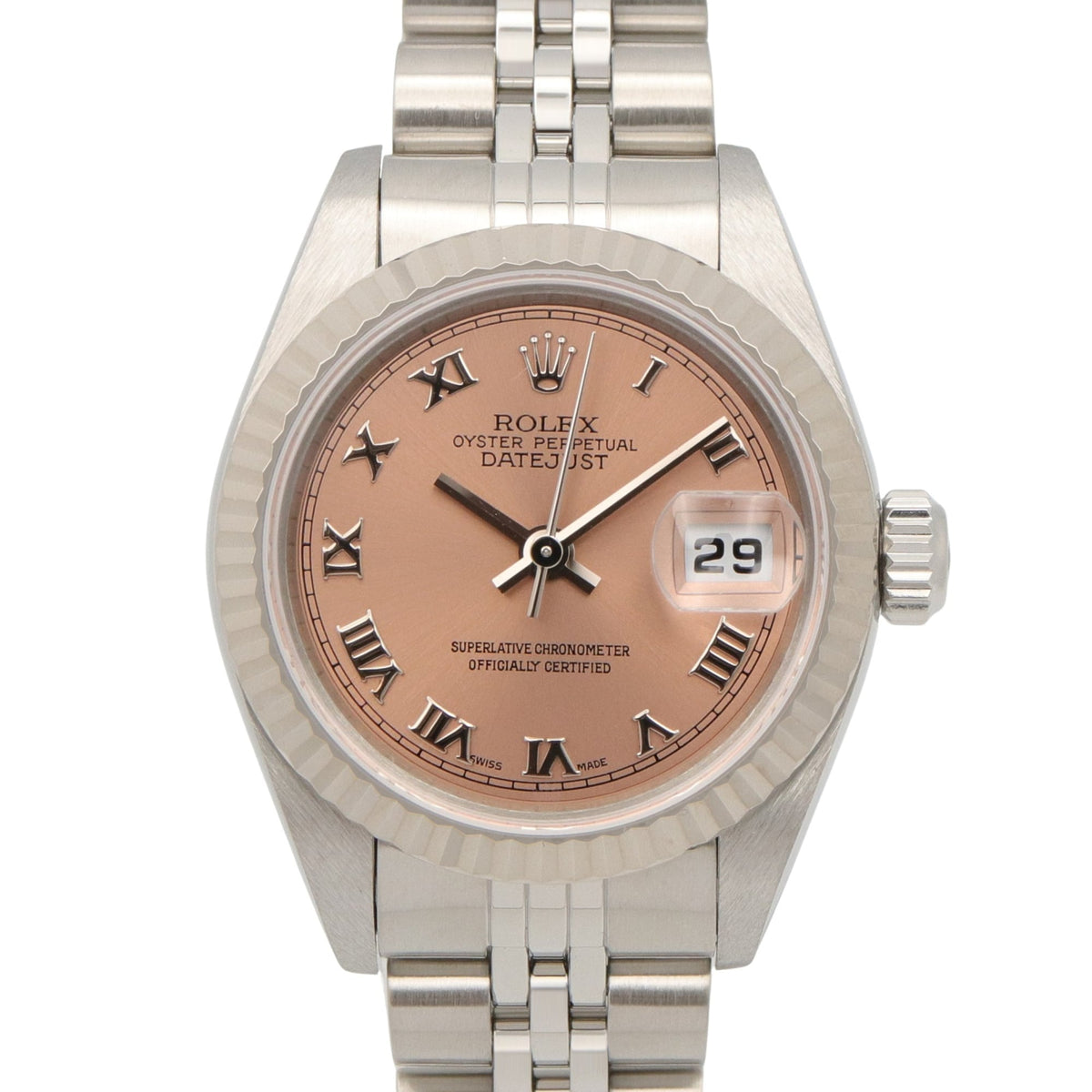 Rolex Datejust P-serie 18K 79174 roze wijzerplaat 26 mm horloge