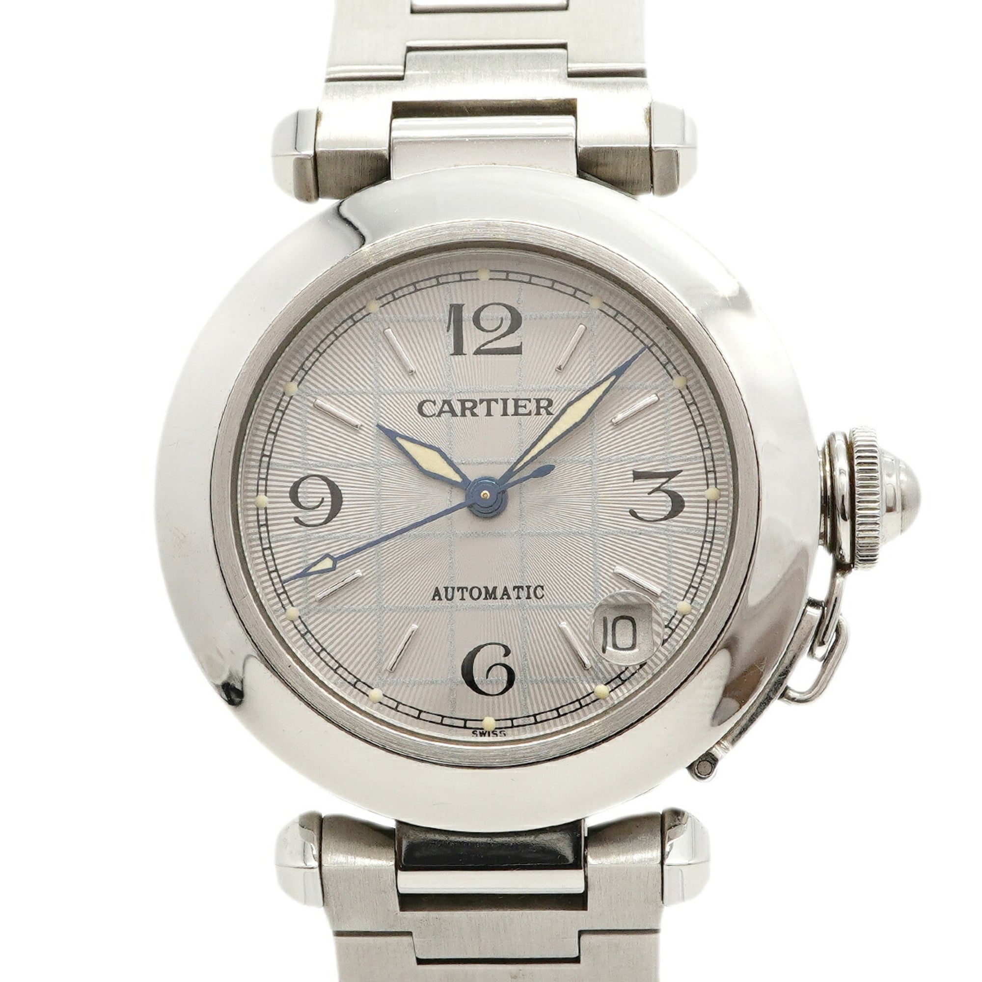 Cartier Pasha C W31023M7 Silver Dial (Boys' Size)