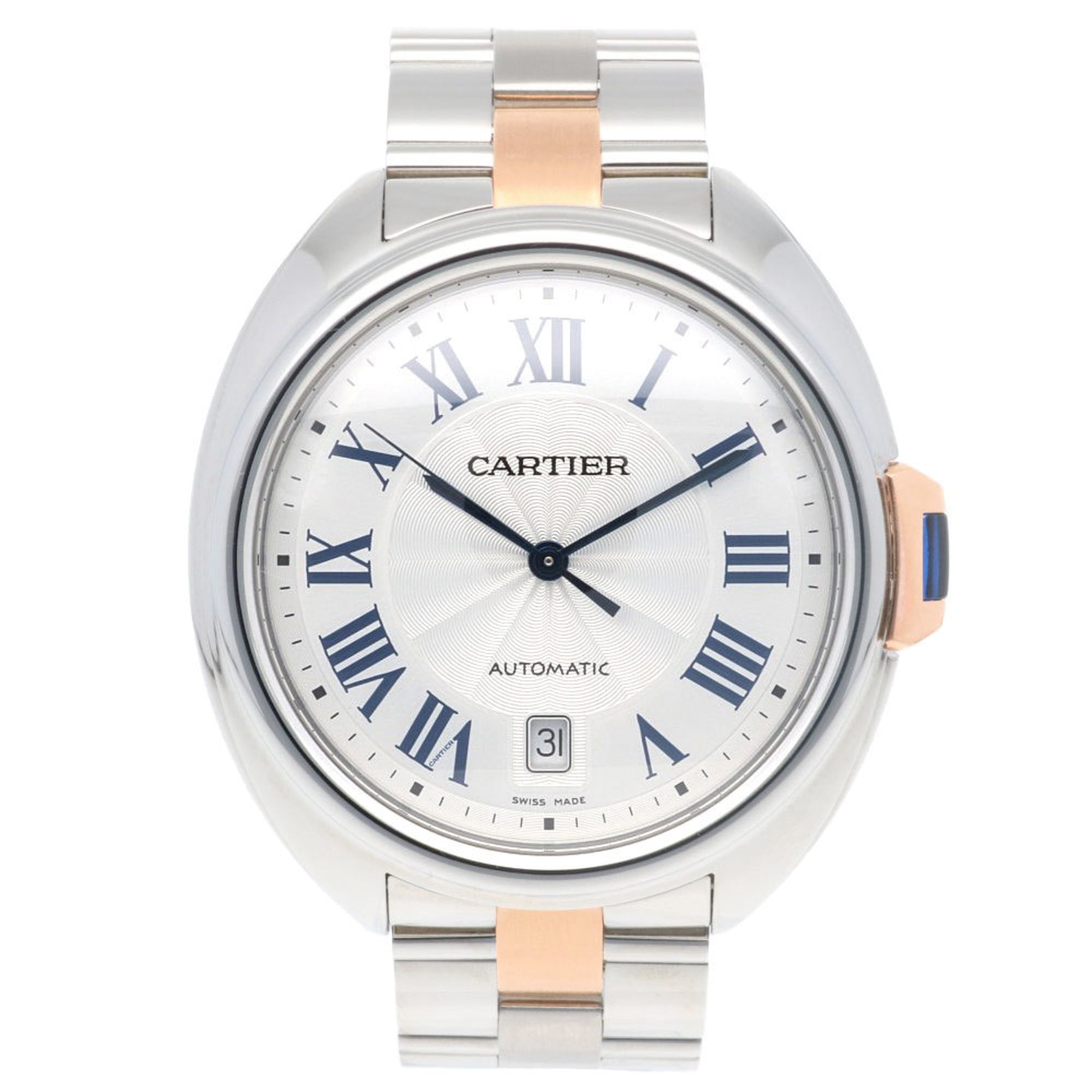 Cartier Clé de Cartier-horloge, roestvrij staal, 3850, automatisch, heren