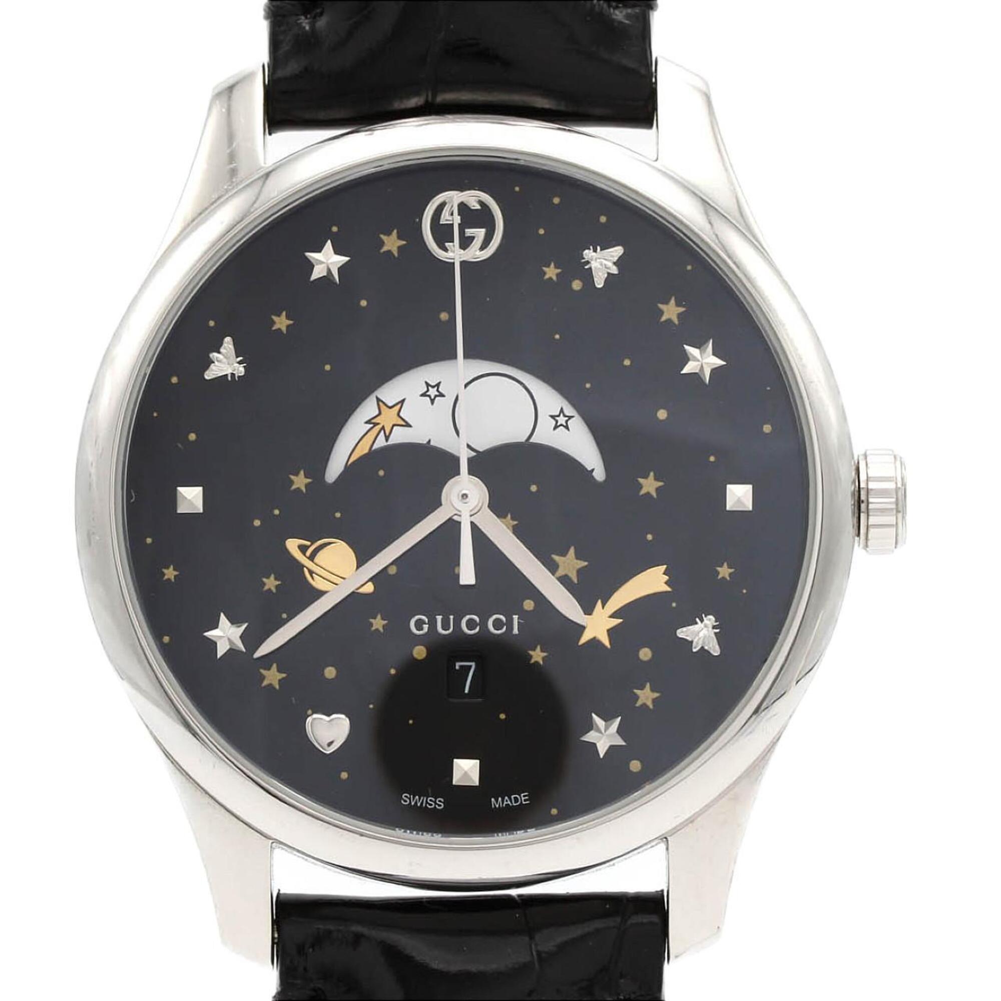Gucci G-Timeless Moonphase 126.3/YA126327 Noir Cadran 40mm Montre