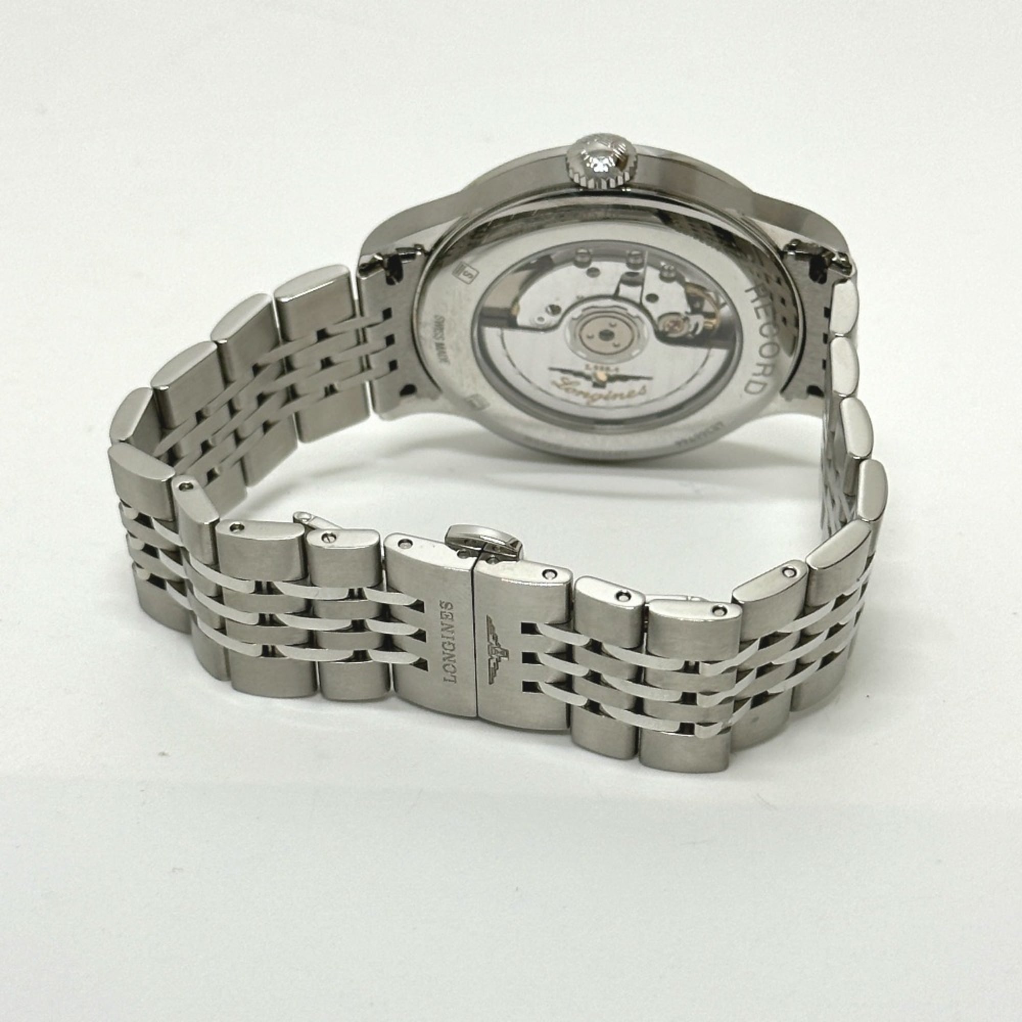 Longines Record L2.820.4.11.6 White Dial 40mm Watch