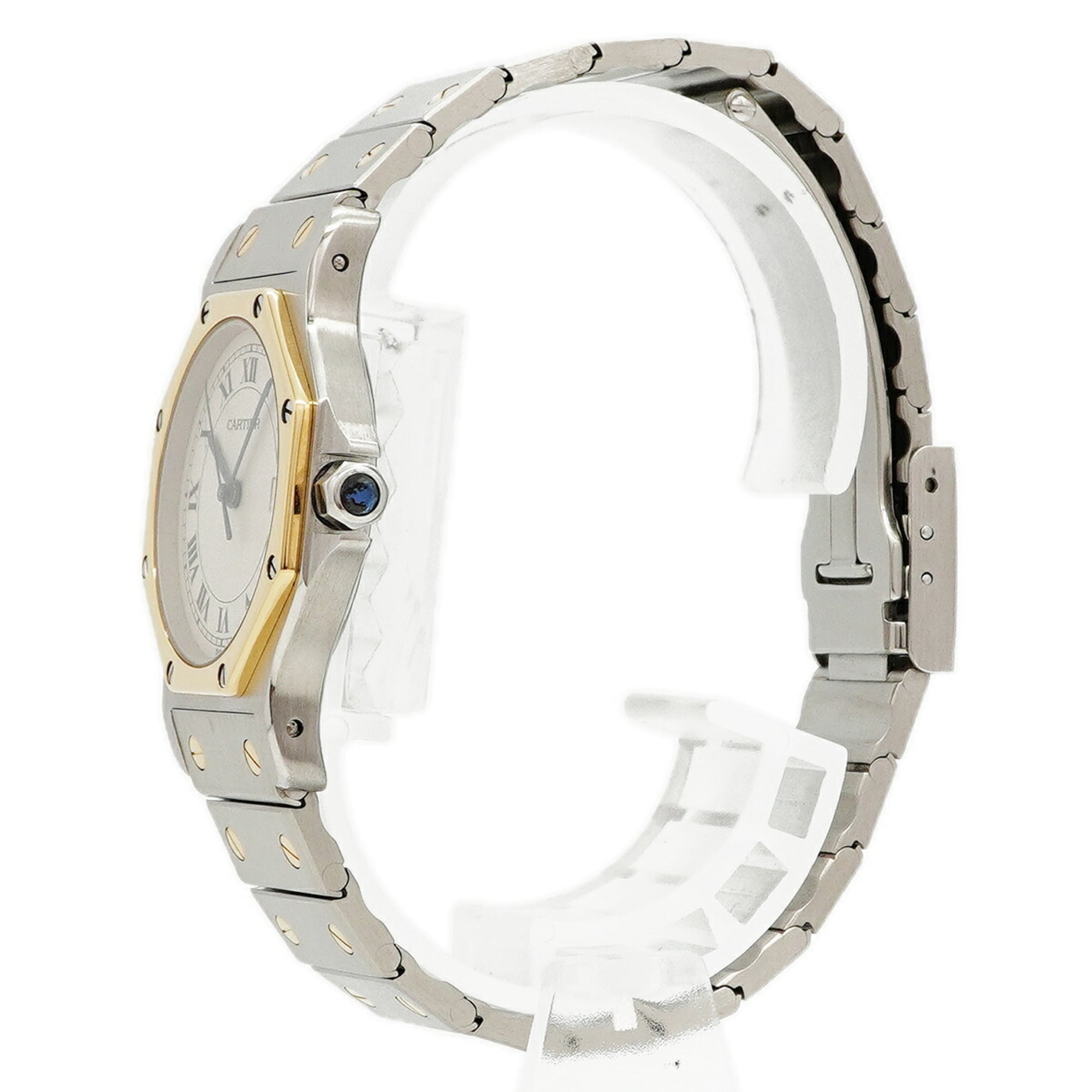 Cartier Santos Octagon LM W2001583 Ivory Dial ( & Wo)
