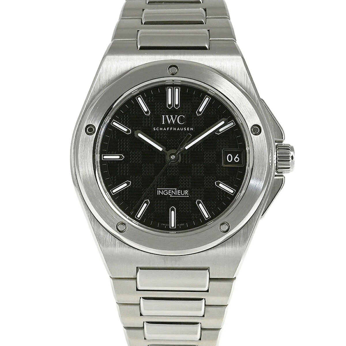 IWC Ingenieur IW324906 horloge met zwarte wijzerplaat, 35 mm