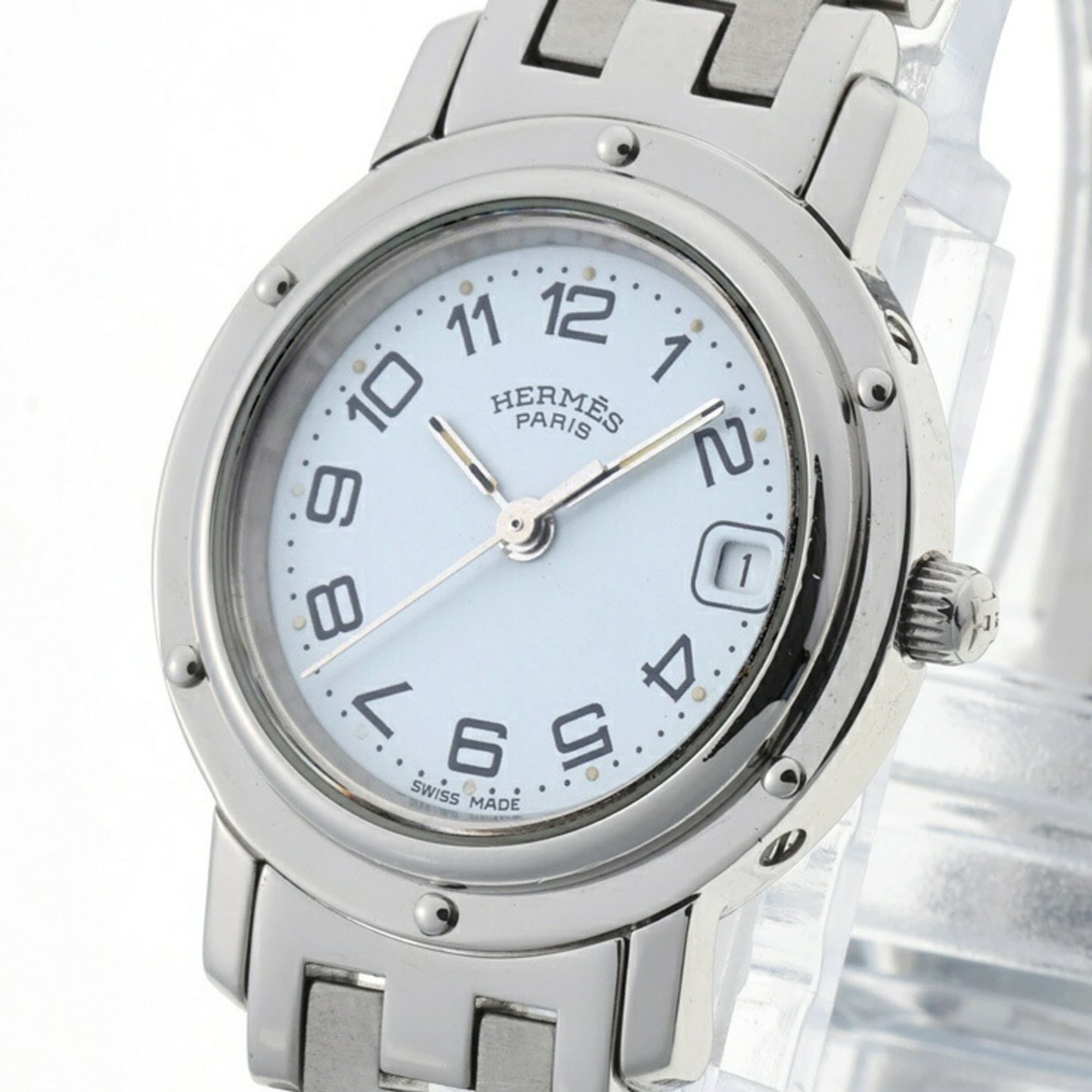 Hermes Clipper CL4.210 White Quartz Watch