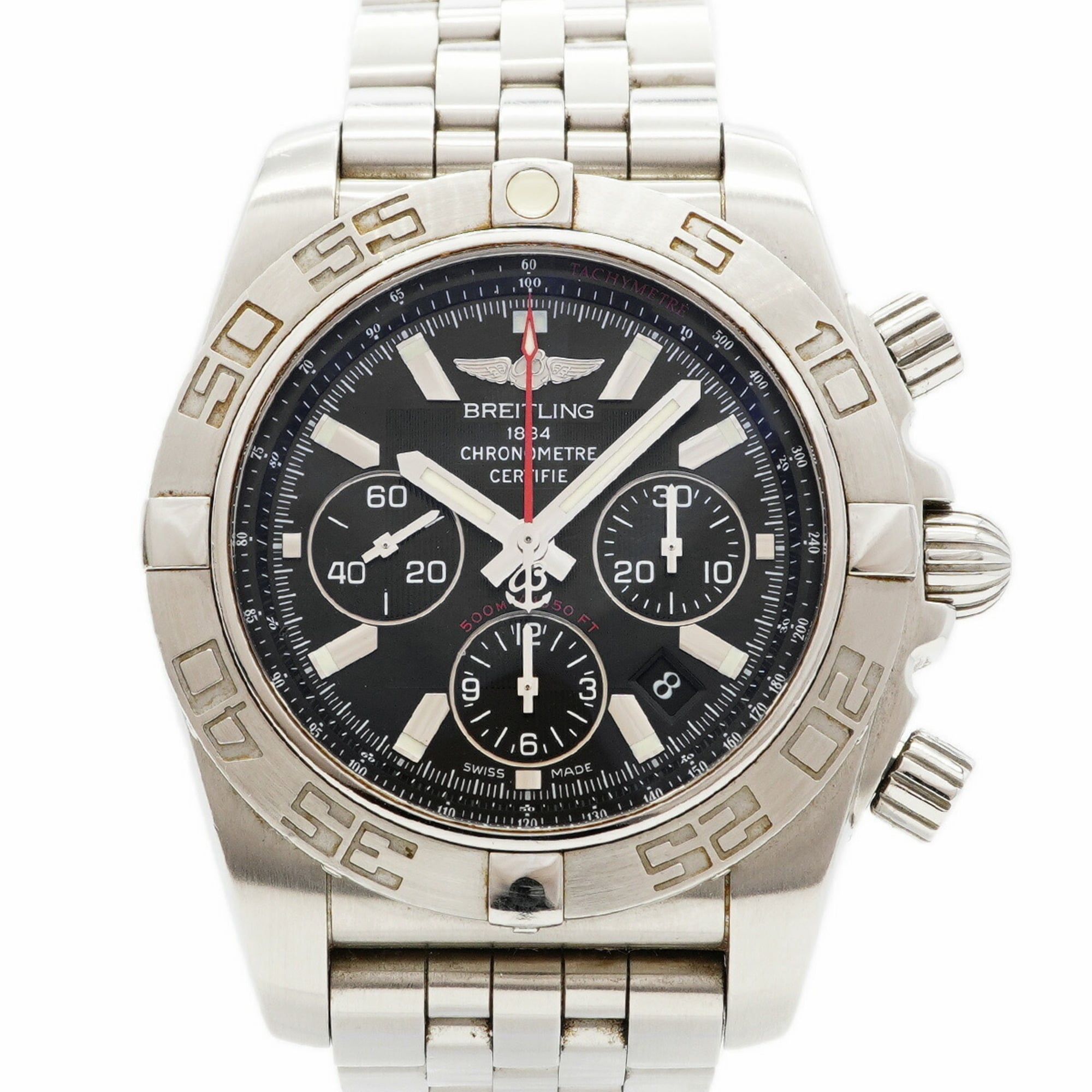 Breitling Chronomat 44 AB0110 Black Dial Men's Watch