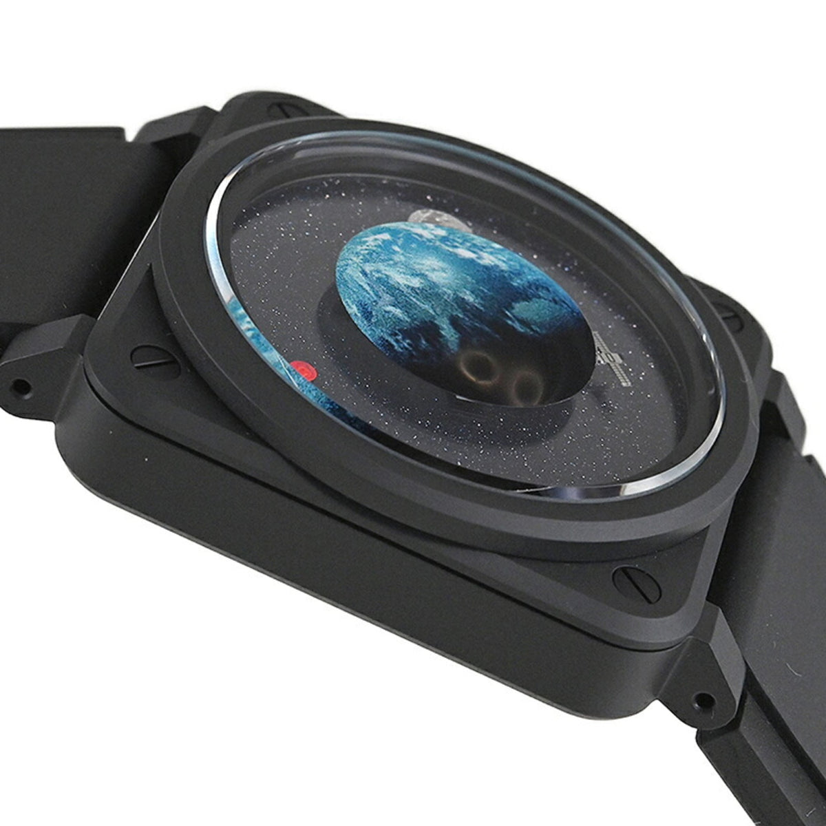 Bell & Ross BR-03 Astro BR03A-EMM-CE/SRB Schwarz, blaues Zifferblatt, 41 mm Uhr