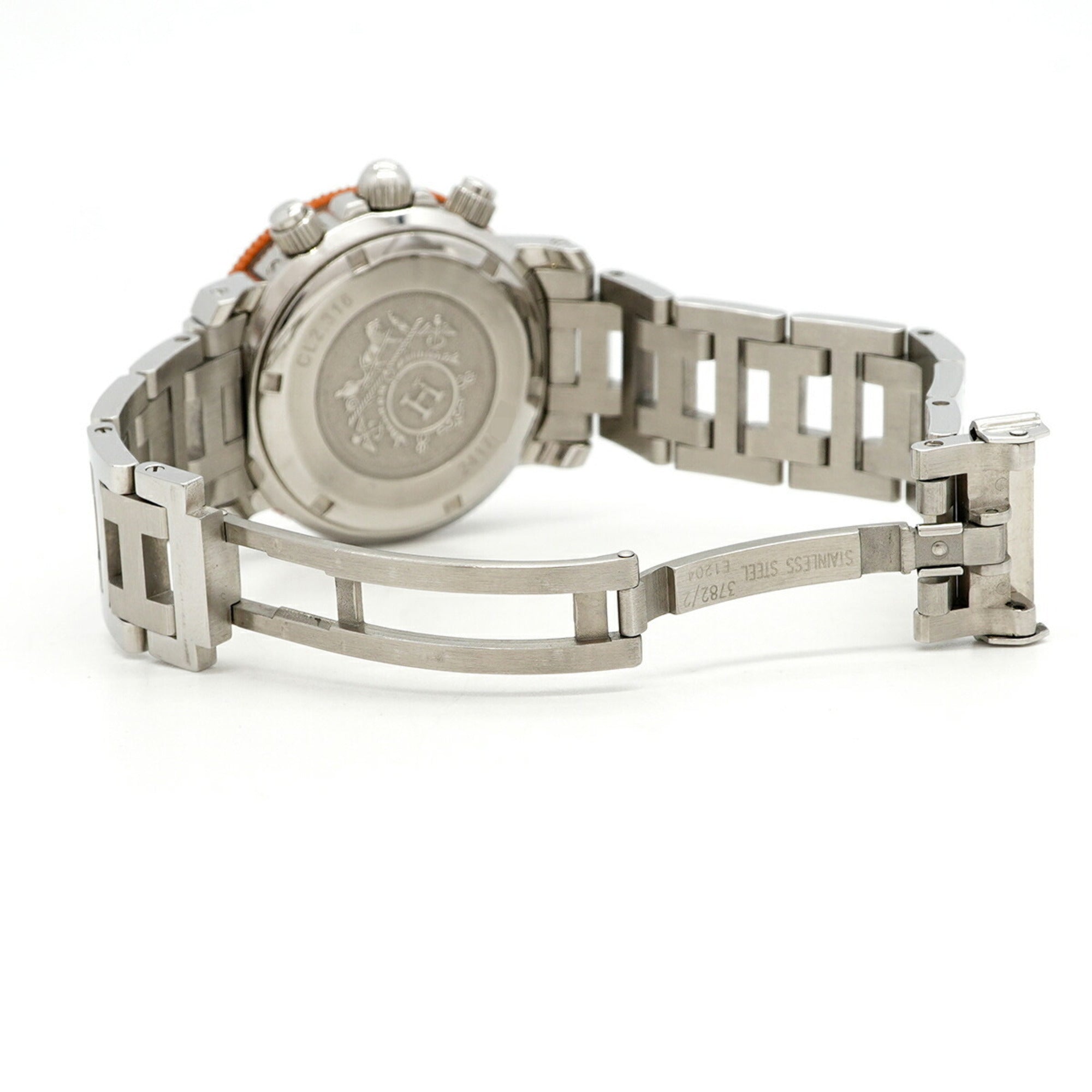 Hermes Clipper Diver CL2.316 Orange Dial Women's Watch