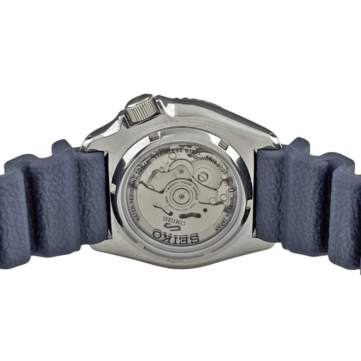 Seiko 5 Sports Pepsi-Lünette 4R36-07G0, marineblaues Zifferblatt, 42 mm Uhr