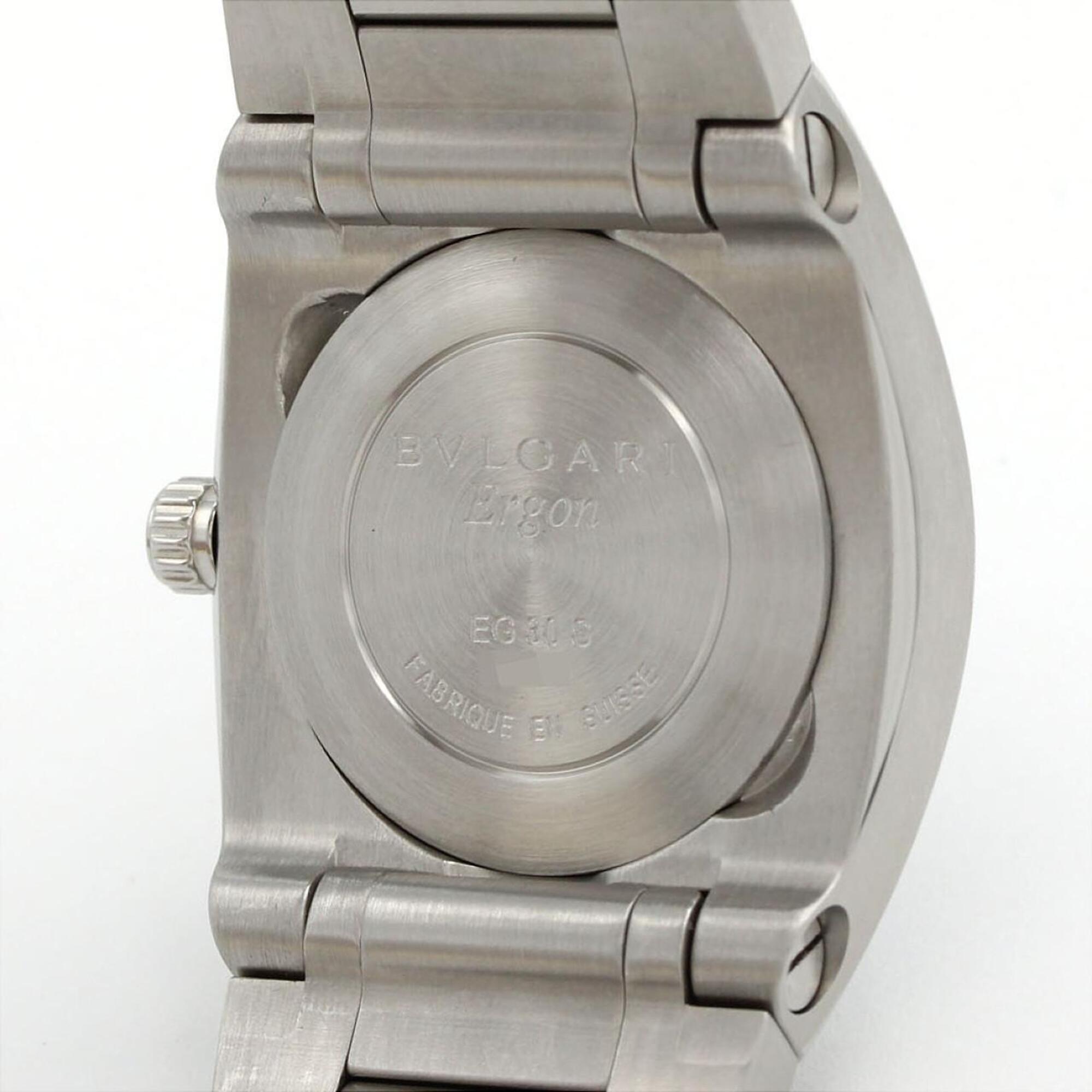Bulgari Ergon EG30S EG30BSSD Stainless Steel Quartz Watch