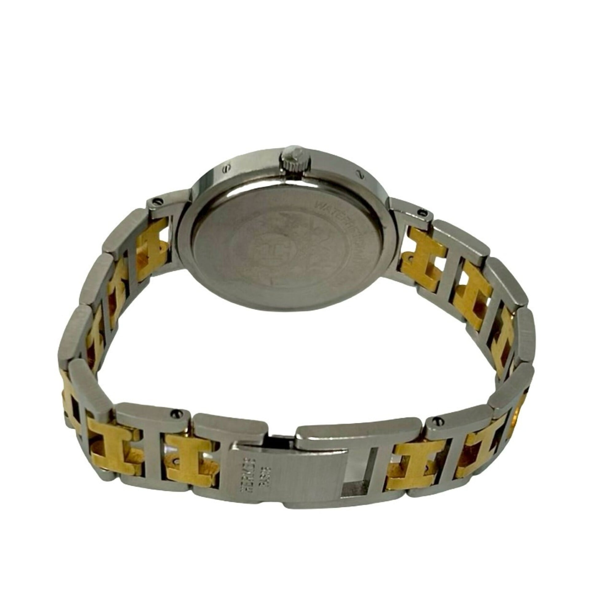 HERMES Clipper Stainless Steel GP Quartz Wrist Silver 32943