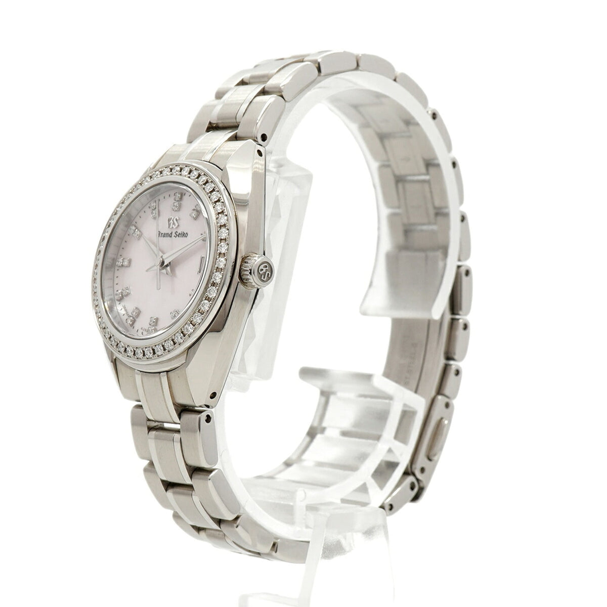 Grand Seiko Grand Heritage Collection Diamond Bezel STGF383/4J52-0AD0 Pink Dial 25mm Watch