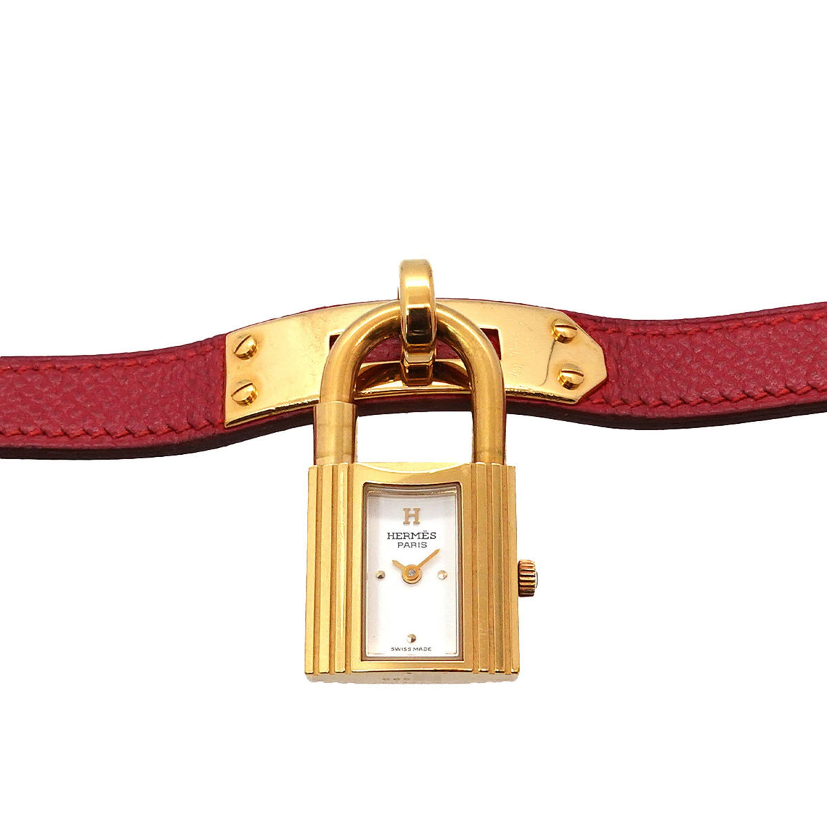 Hermes Kelly-horloge met witte wijzerplaat, 20 mm