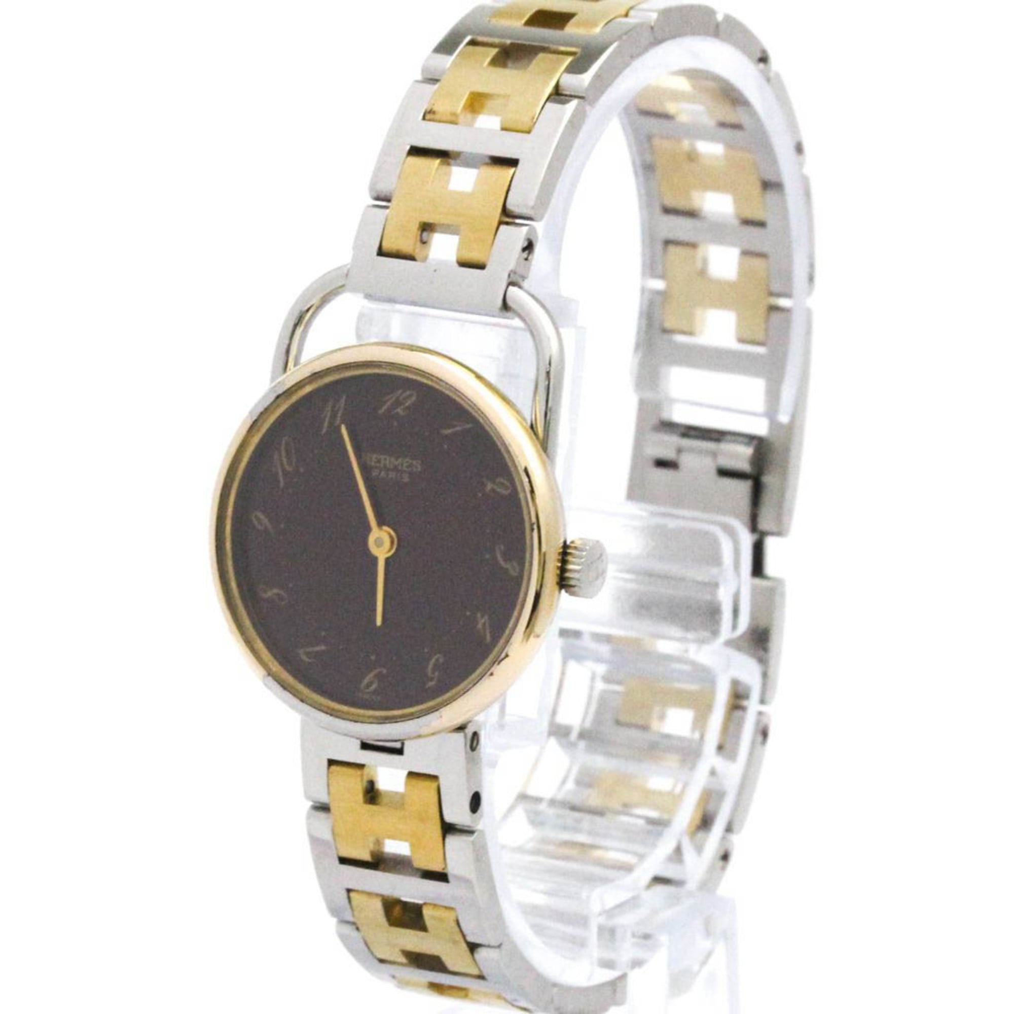 HERMES Arceau Quartz Gold Plated Steel Quartz Ladies Watch Polished