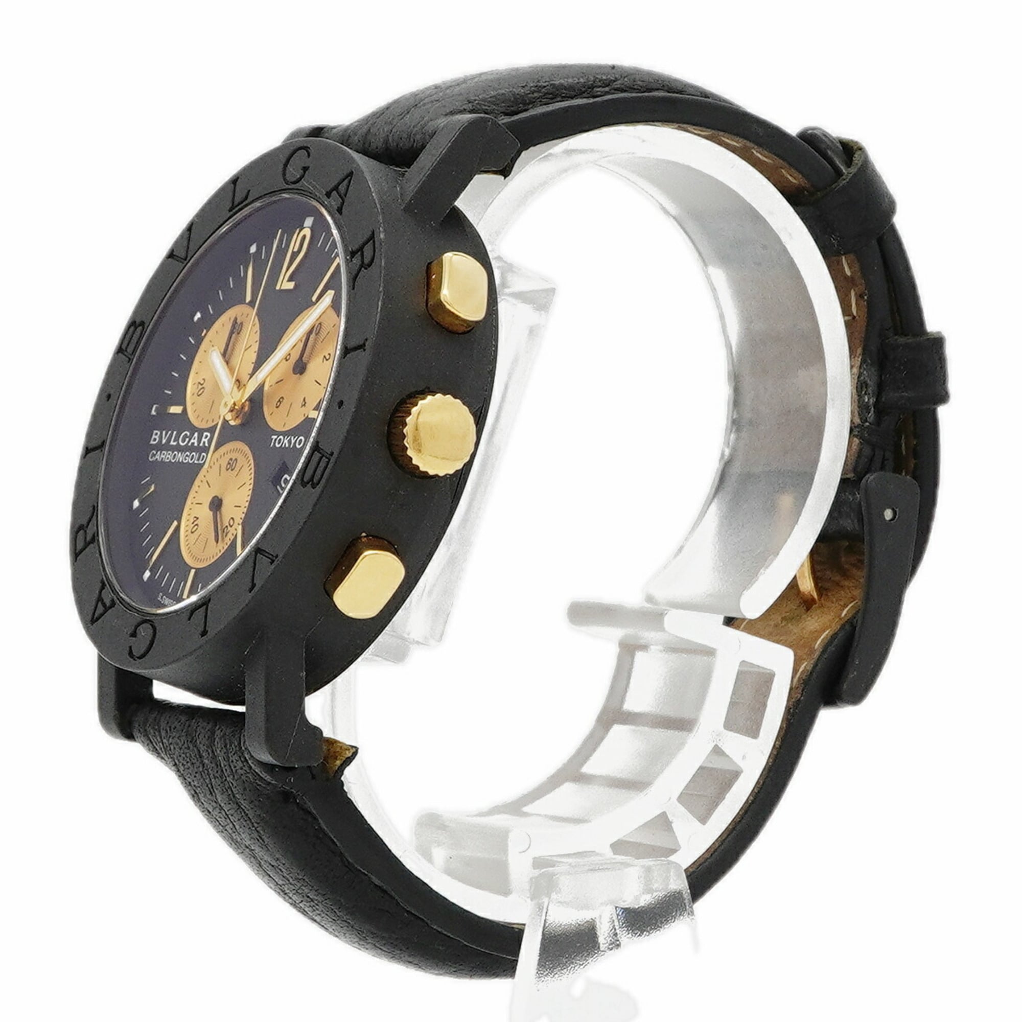 Bvlgari TYO BB38CLCH Black Dial Aluminum 38mm Watch