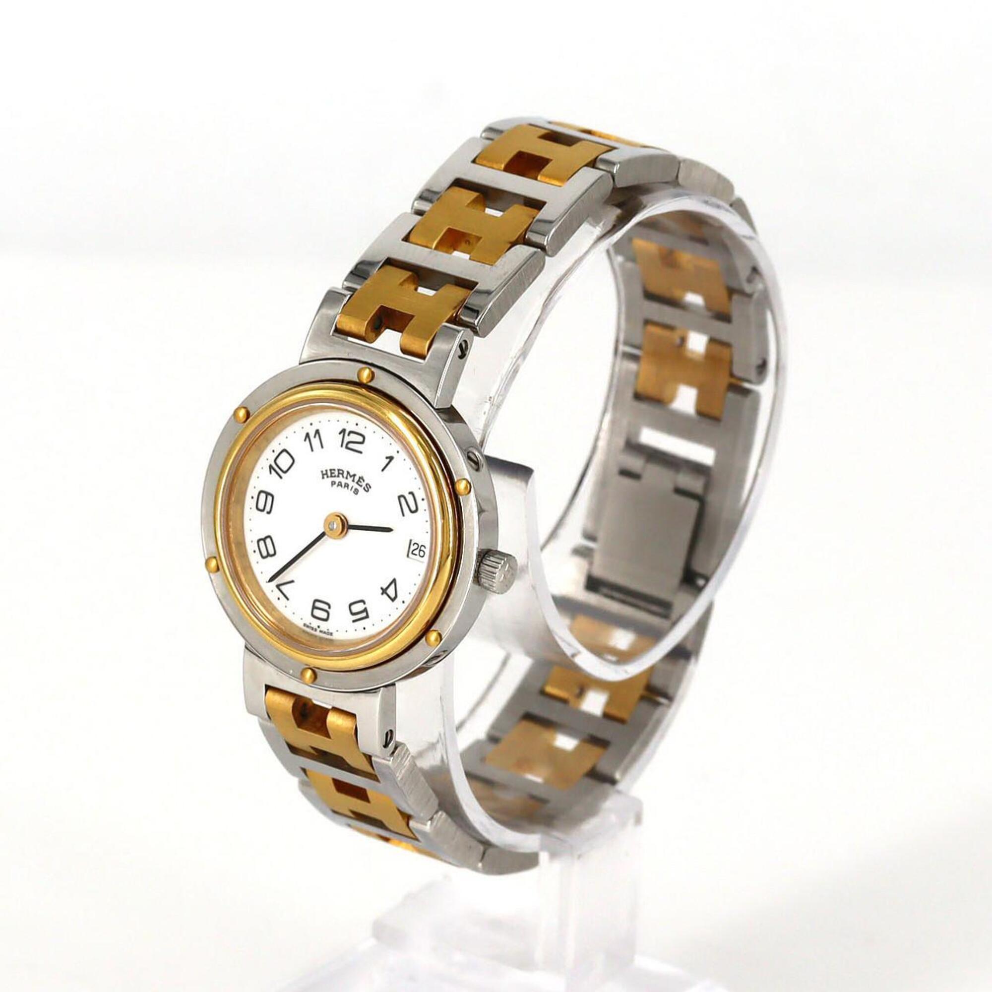 Hermes Clipper Combination SSxGP Quartz Watch
